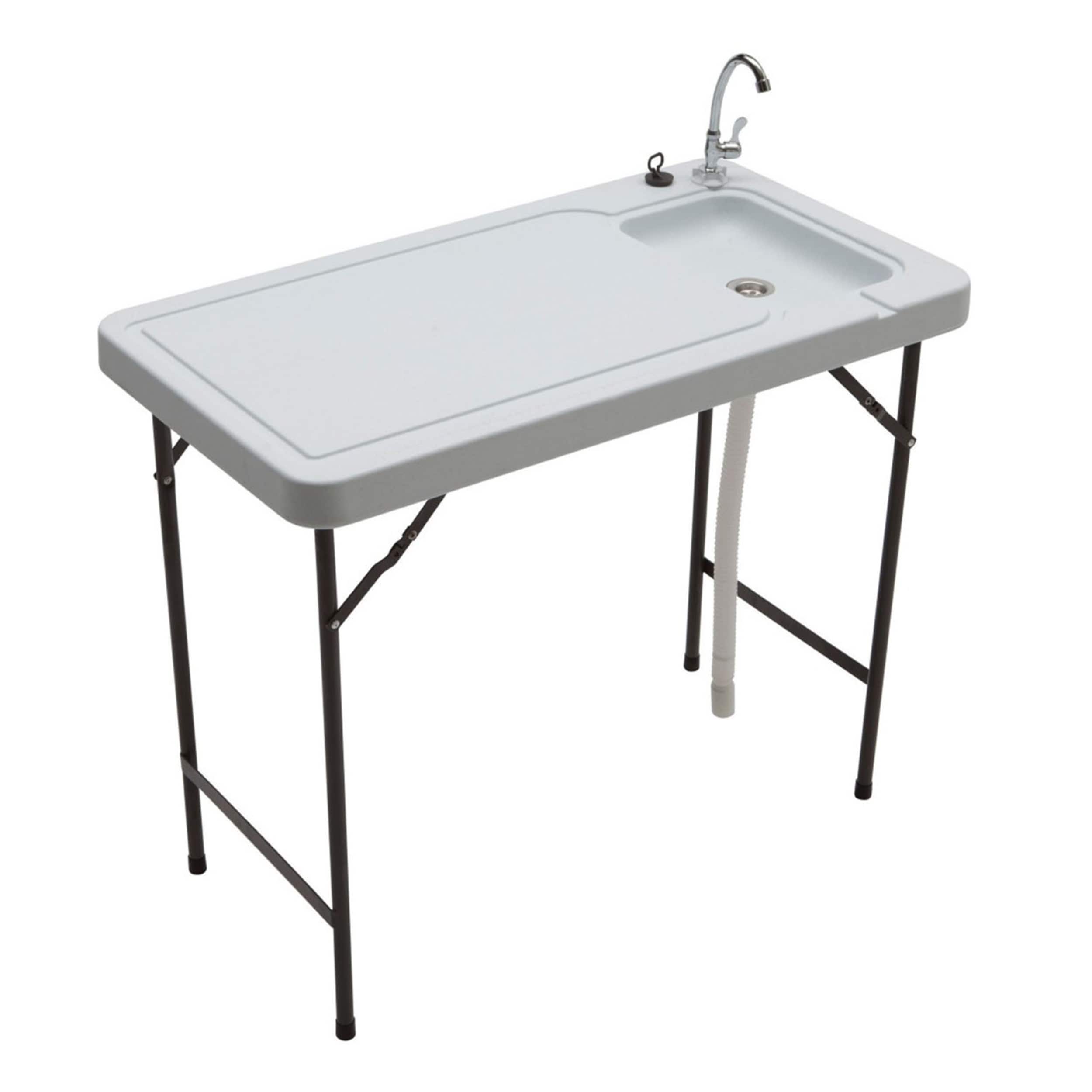 Tricam Industries 226536 White Single bowl Stainless steel Foodservice Portable Sink