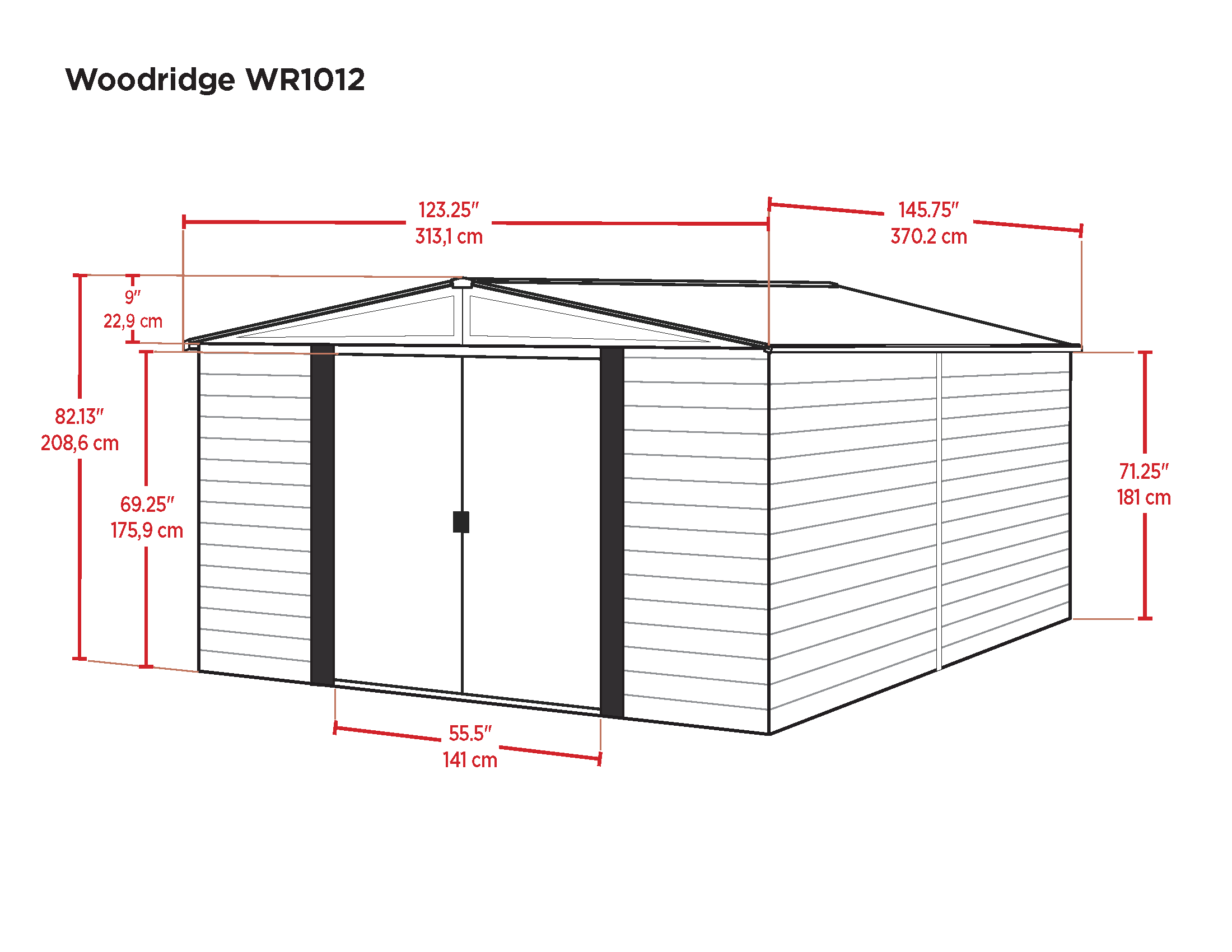 Arrow WR1012 Metal-Storage-Buildings-Sheds - View #4