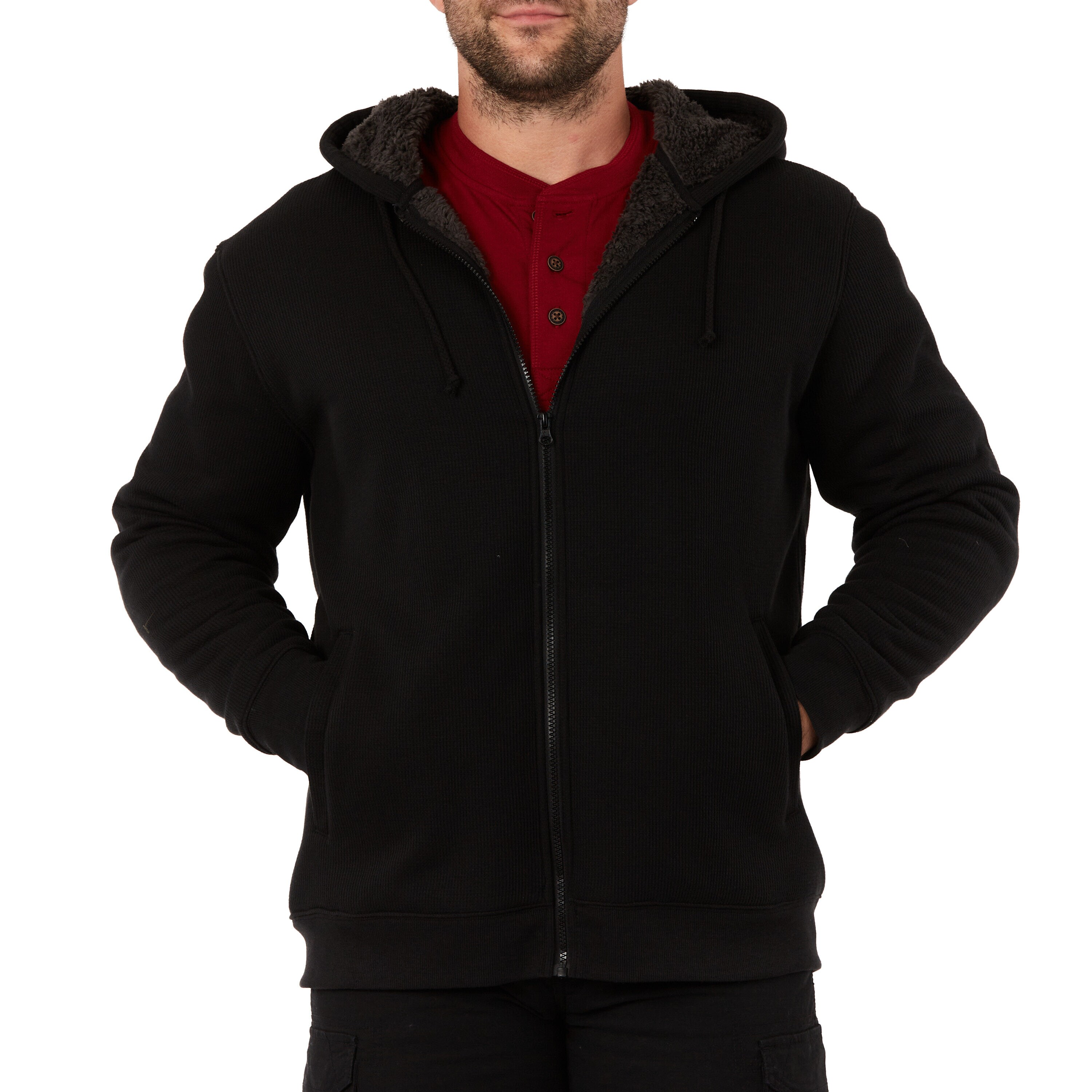 Smith's Workwear Hooded Sherpa-Lined Thermal Jacket in the Work Jackets ...