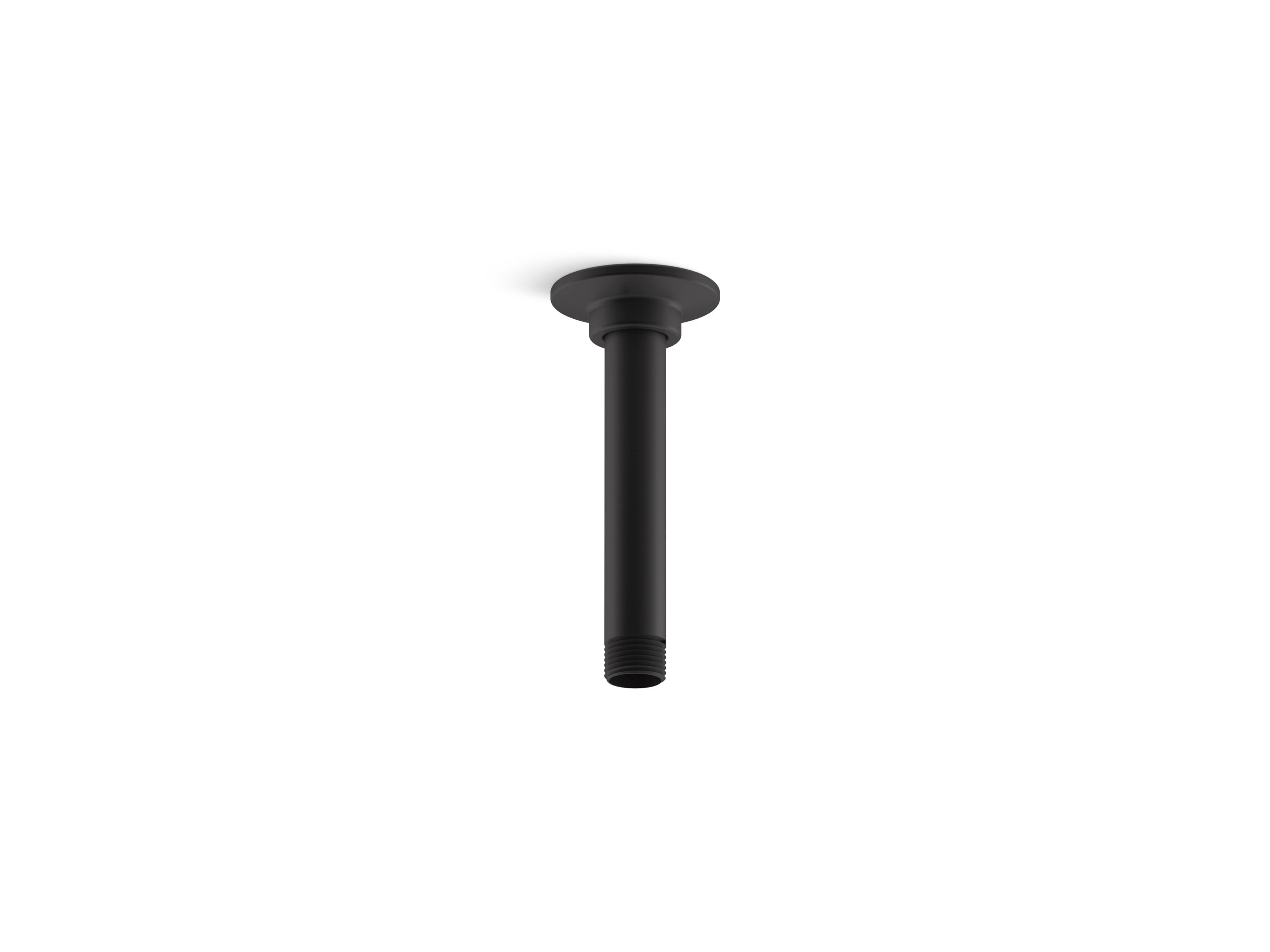 Matte Black Ceiling Mount Shower Arm with Flange