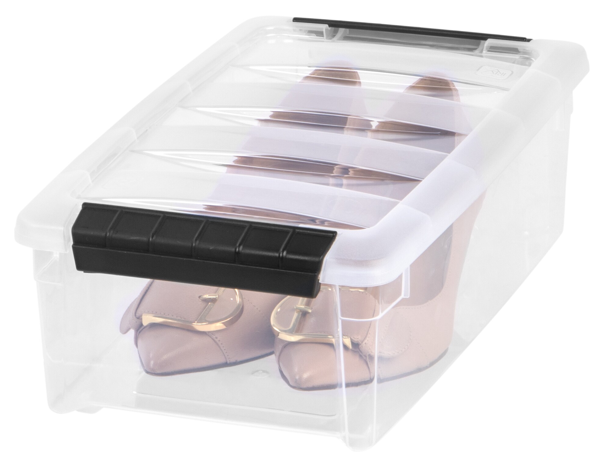 IRIS 12-Pack Stack and Pull Plastic Storage Box Small 1.4-Gallons (5.75- Quart) Gray Tote with Latching Lid in the Plastic Storage Containers  department at