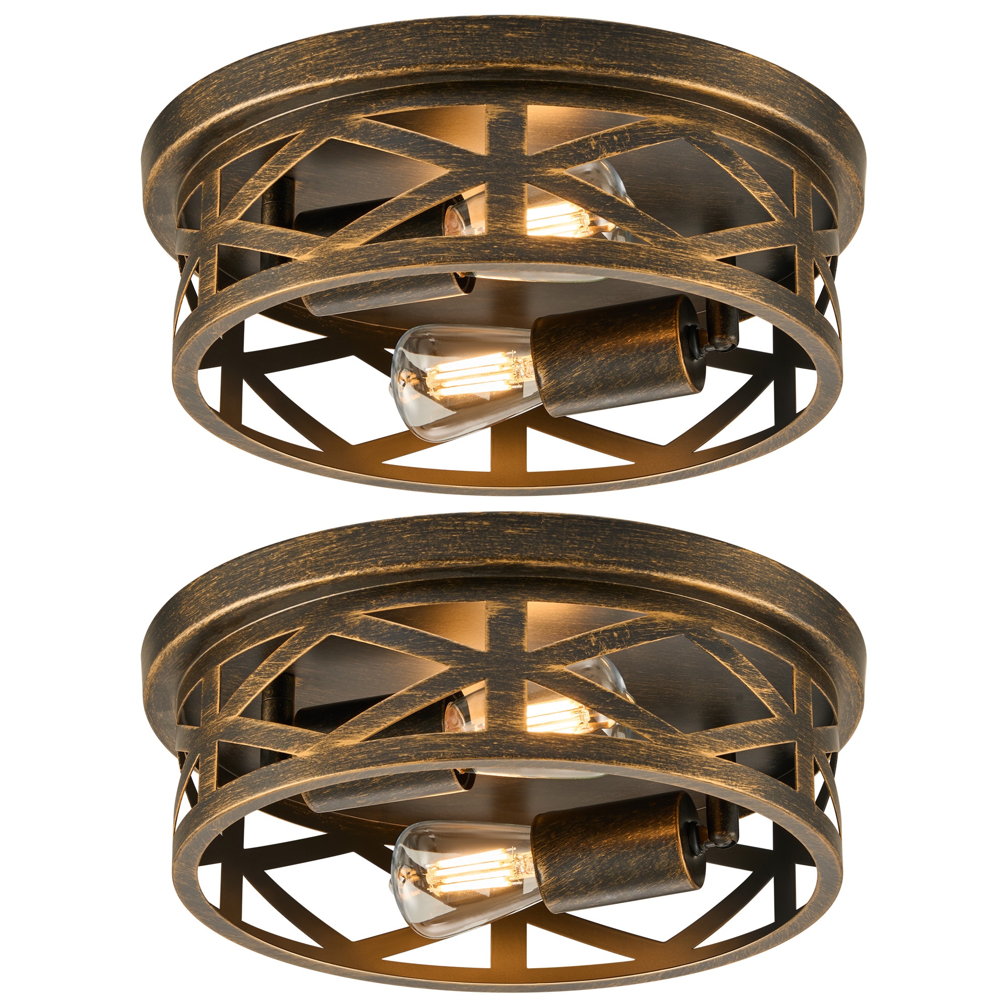 CO-Z ISL-2PSF-BZ 2 -Light 11-in Oil rubbed Bronze Flush Mount Light