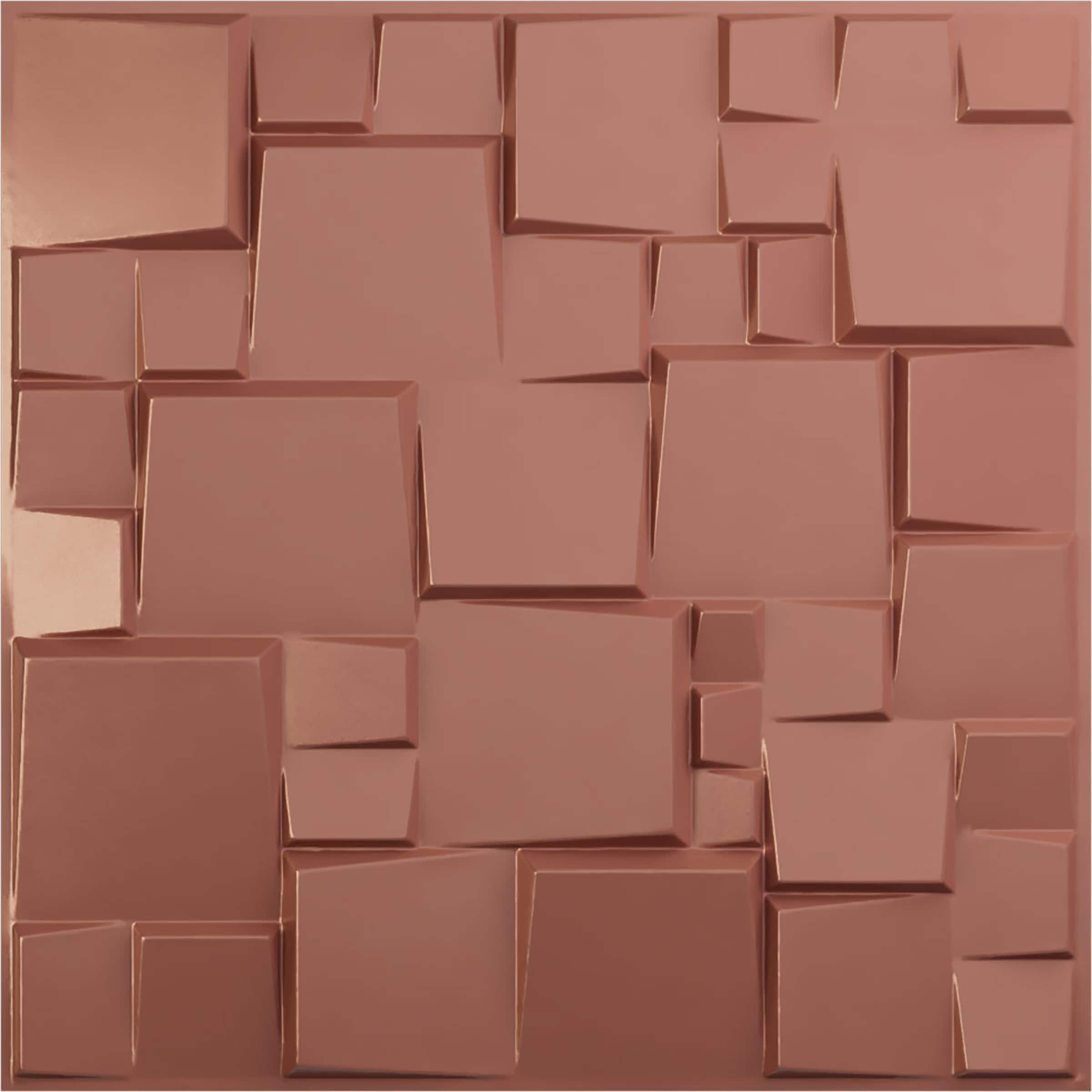 Ekena Millwork WP20X20MSFCP 19-5/8-in x 19-5/8-in Embossed Paintable/Stainable Pink PVC Abstract Wall Panel ( 2.67-sq ft )