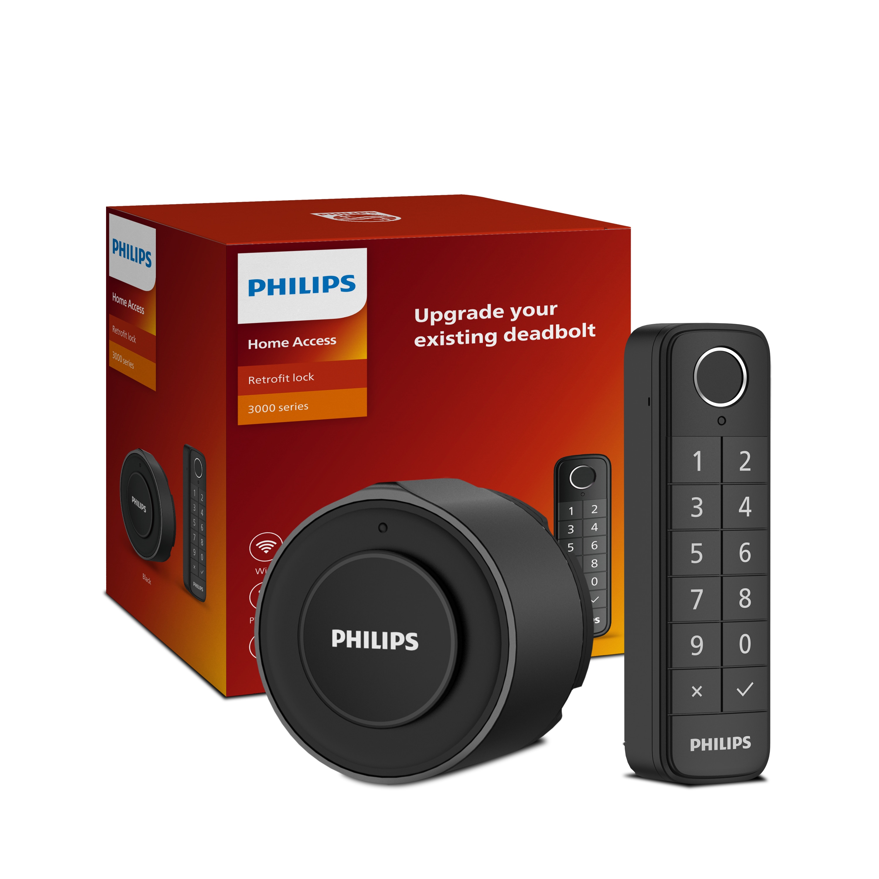 Philips DDL230X-1HWP-MB Matte Black Smart Lock Electronic Deadbolt with Wifi Fingerprint Touchscreen