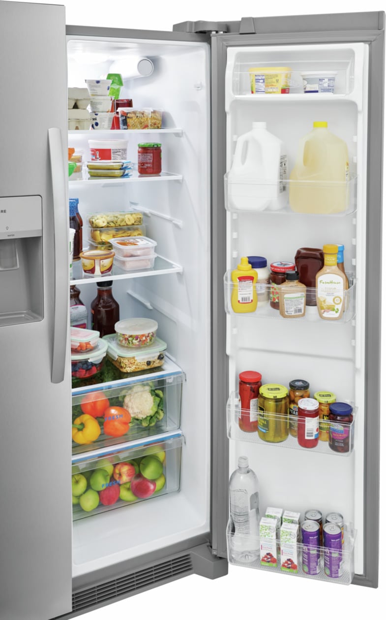 Frigidaire 25.6-cu ft Side-by-Side Refrigerator with Ice Maker, Water ...