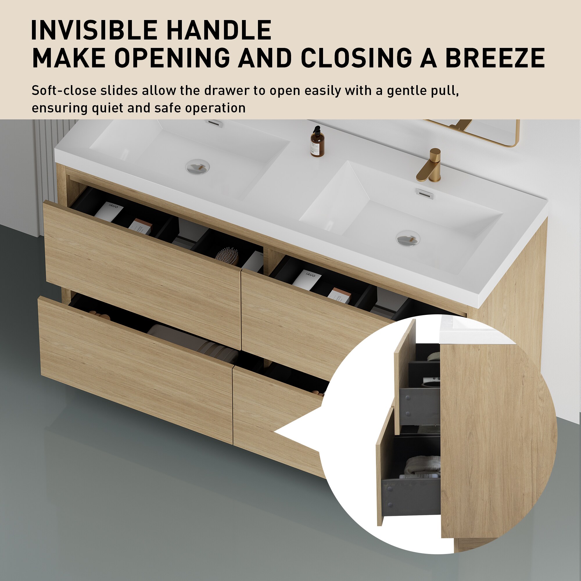 CASAINC WF-JMJ-BCB 1072 WH Bath-Vanity-Combo - View #3