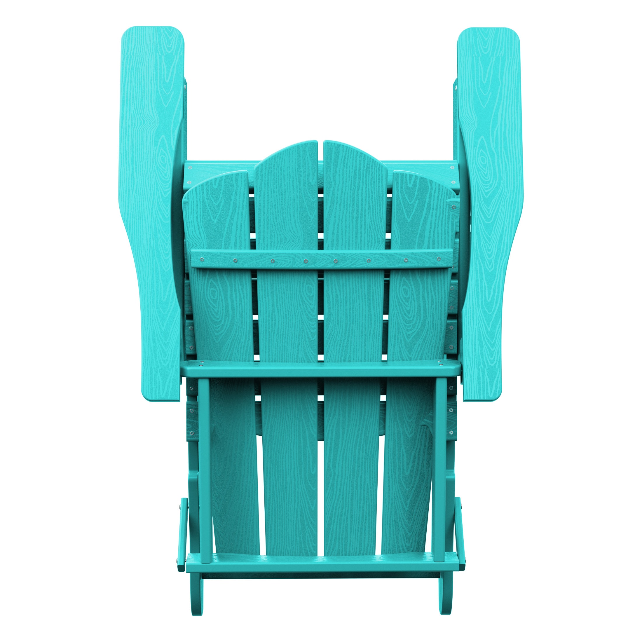 JEAREY Folding Patio Adirondack Chair Stackable Aruba Blue Hdpe Frame ...