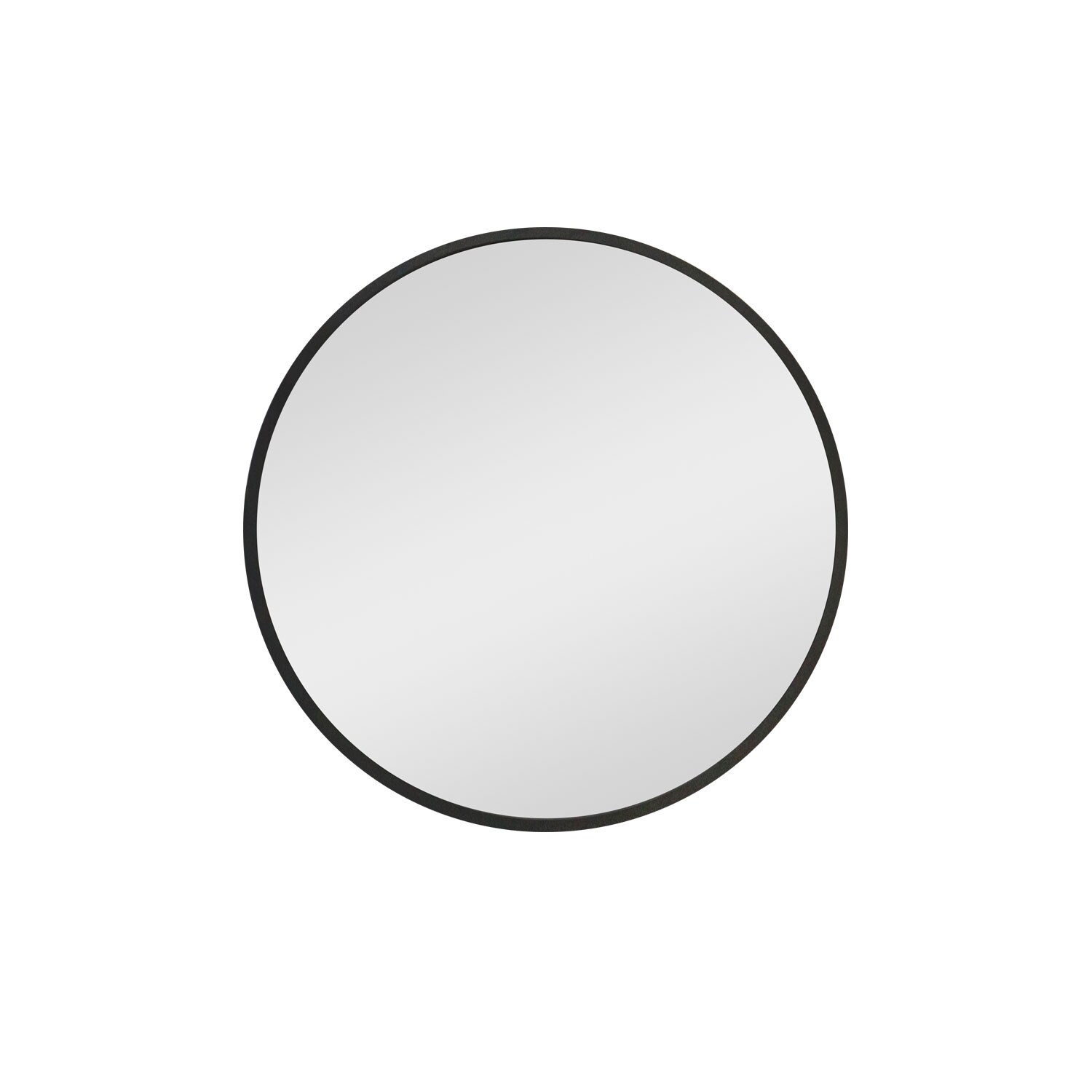 Siavonce XH25600 24-in W x 24-in H Round Black and Silver Framed Full Length Wall Mirror