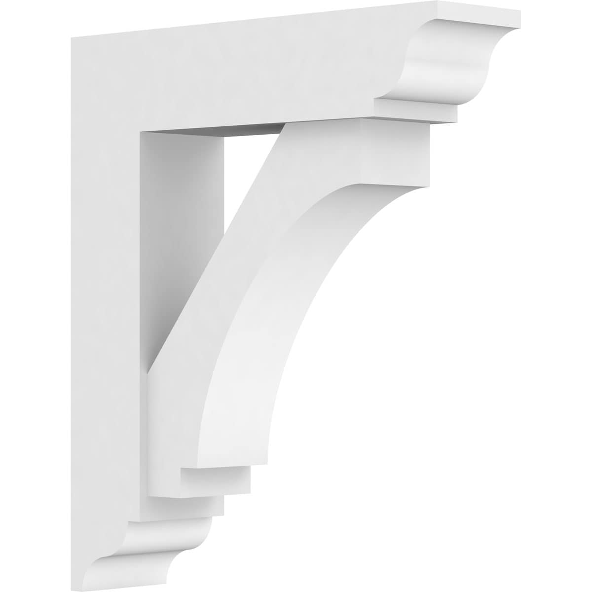 Ekena Millwork BKTP03X12X14IMP01 Standard Imperial 3-in x 12-in x 14-in White PVC Standard bracket