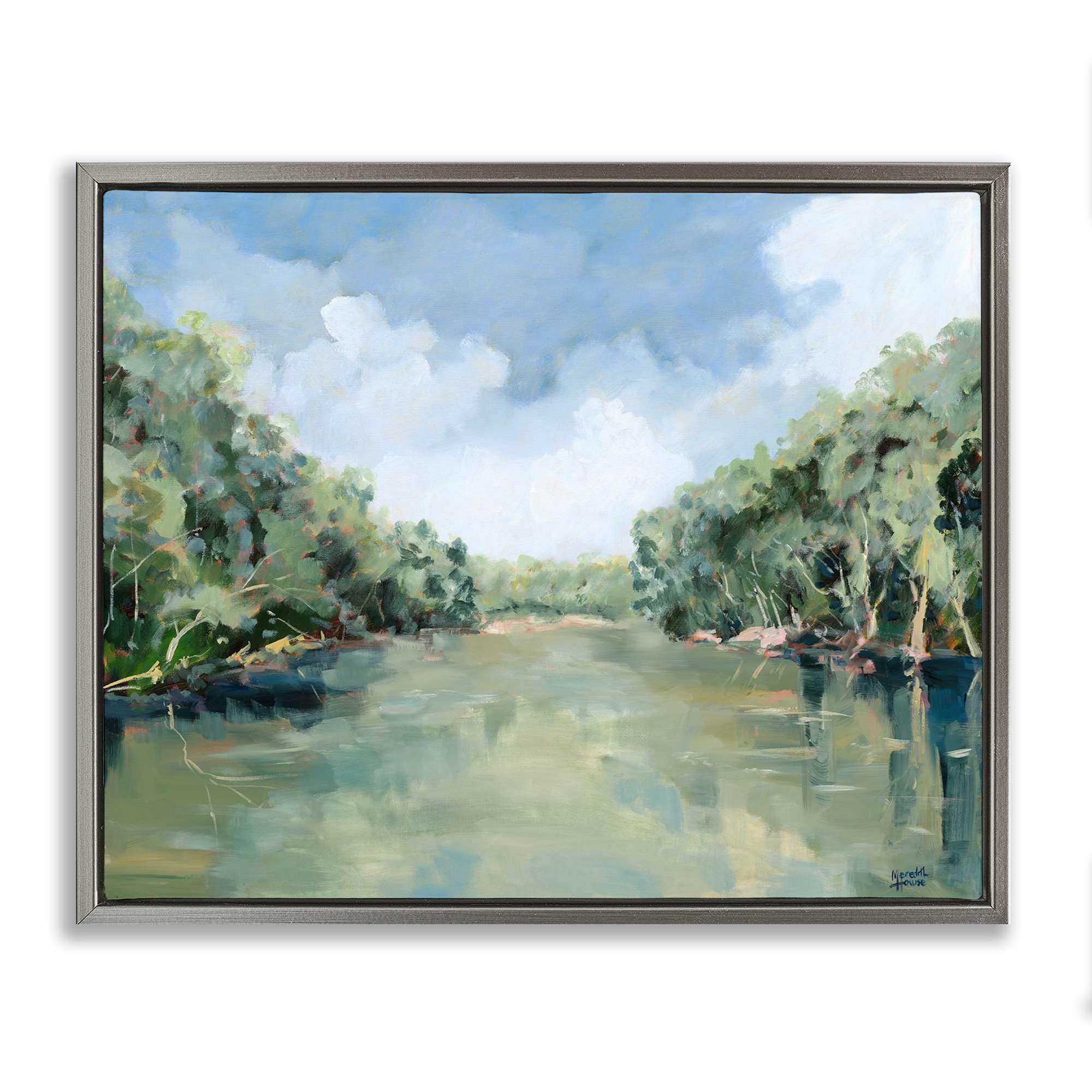 Stupell Industries BS-808-FFL-24X30 Serene Reflective Nature Floating Frame design by Meredith Howse