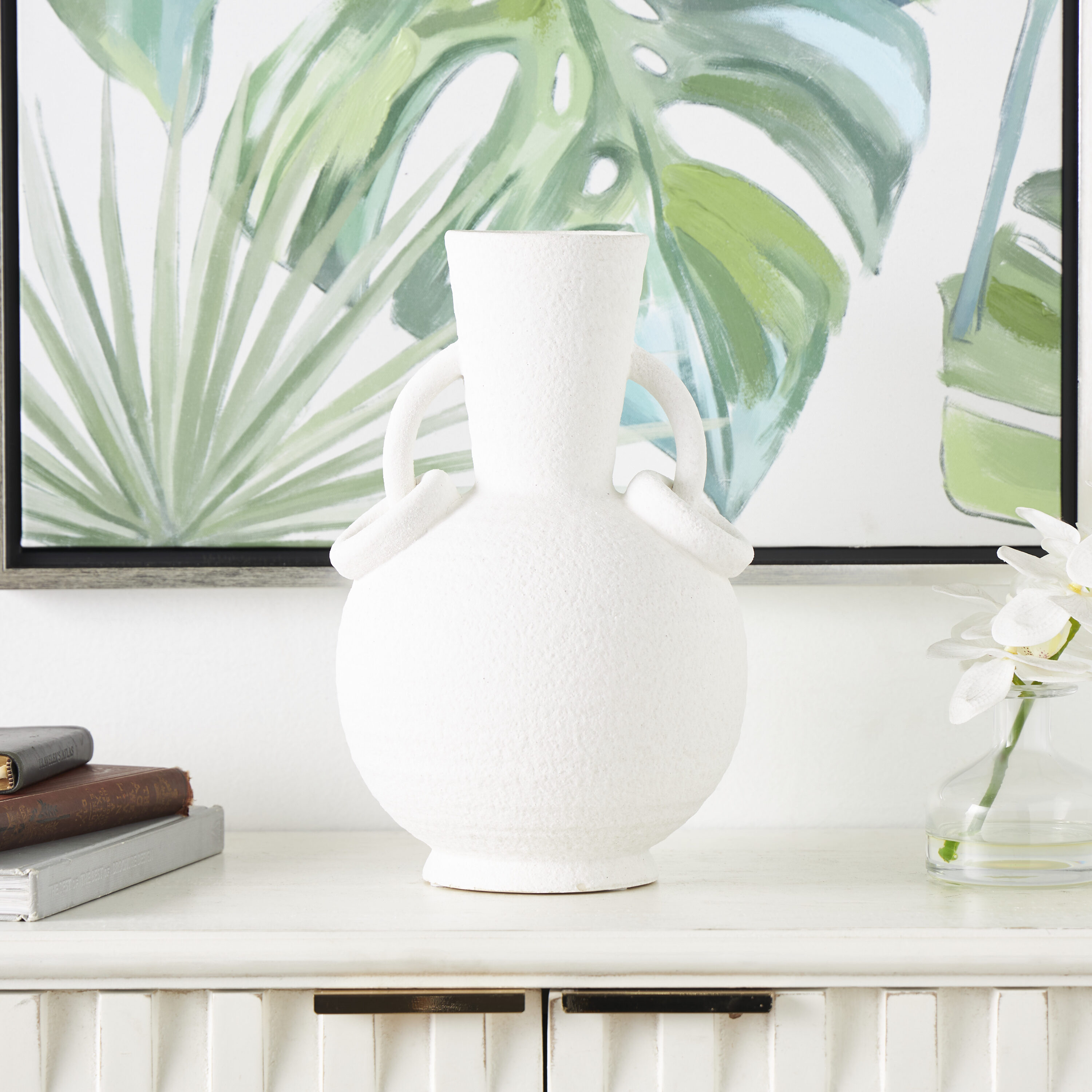 Grayson Lane 821631 Off-white Stone Modern Vase