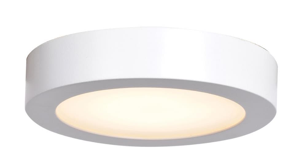 Access Lighting 20791LEDD-WH/ACR Ulko Exterior 1-Light 7-in Gloss White LED Flush Mount Light ENERGY STAR
