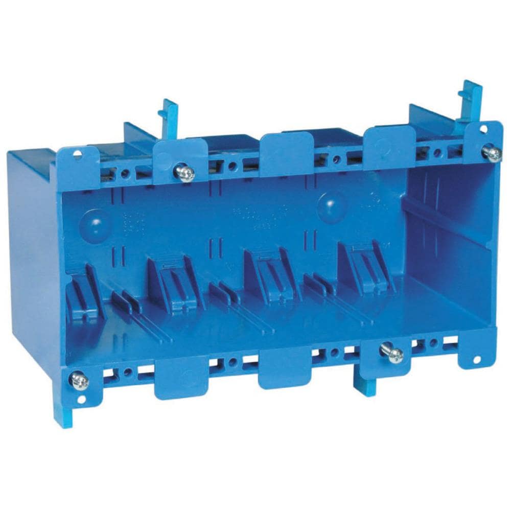 CARLON B468R 4-Gang Plastic Old Work Round Electrical Box