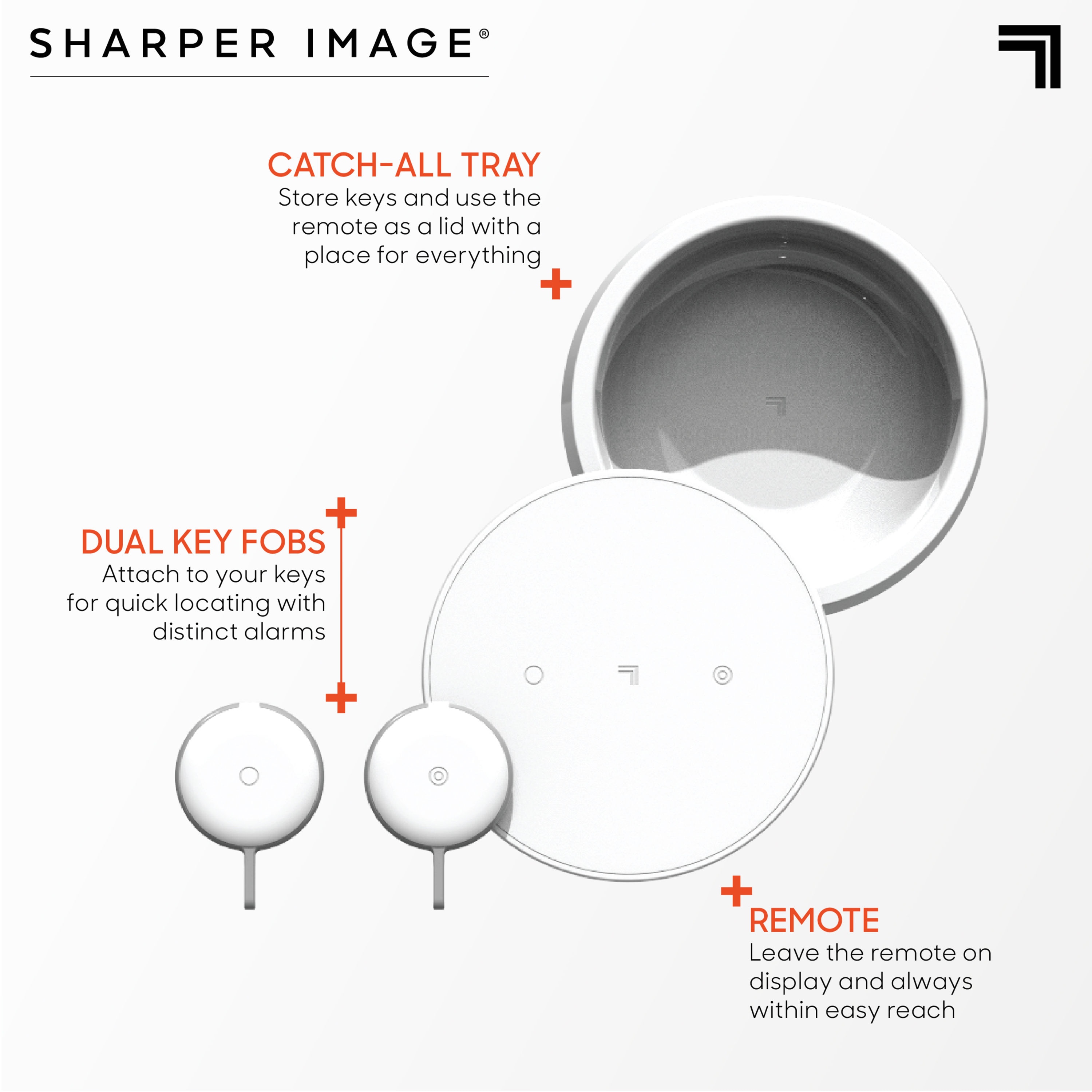 Sharper Image Smart Track Key Finder and Storage Item Locator in the ...