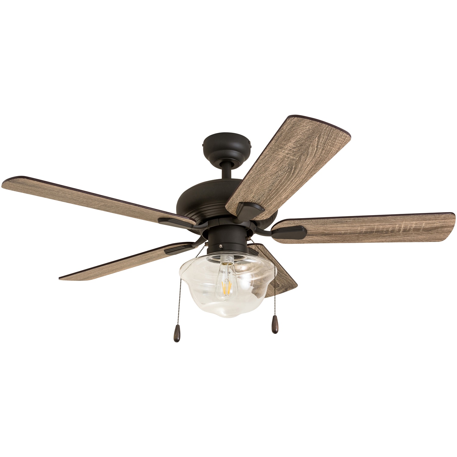 rustic ceiling fan with light and remote control