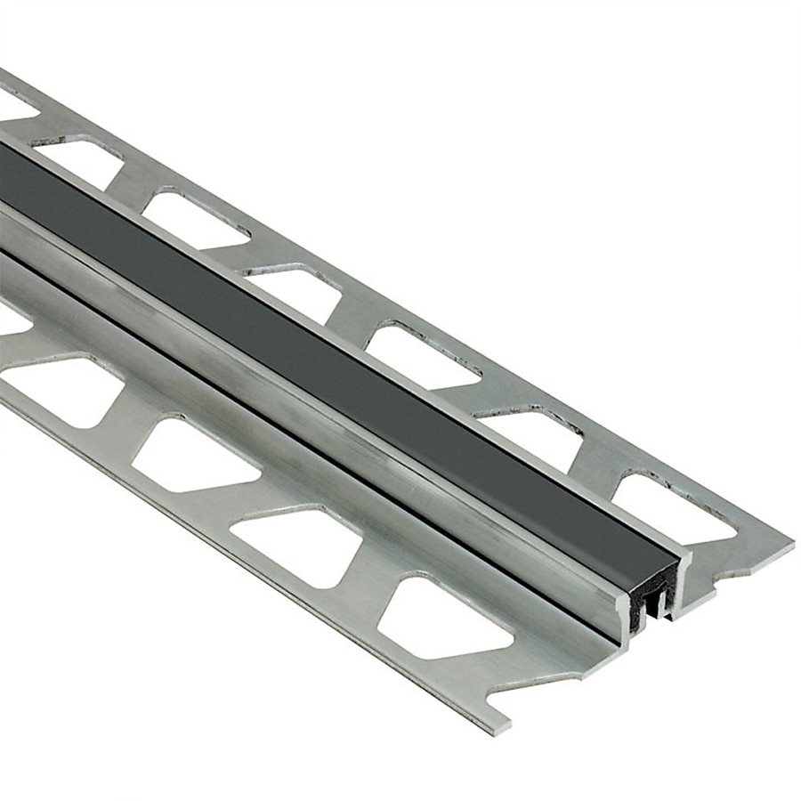 Schluter Systems Dilex-KSN 0.531-in W x 98.5-in L Grout Grey Steel Tile Edge Trim Schluter Systems Dilex-KSN 0.531-in W x 98.5-in L Grout Grey Steel Tile Edge Trim