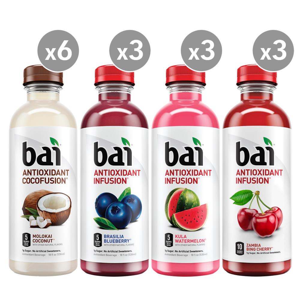 Bai Bai water sunset variety pack 15-Pack Decaffeinated Water Sunset Variety  Single-Serve Tea in the Single-Serve Coffee & Beverages department at