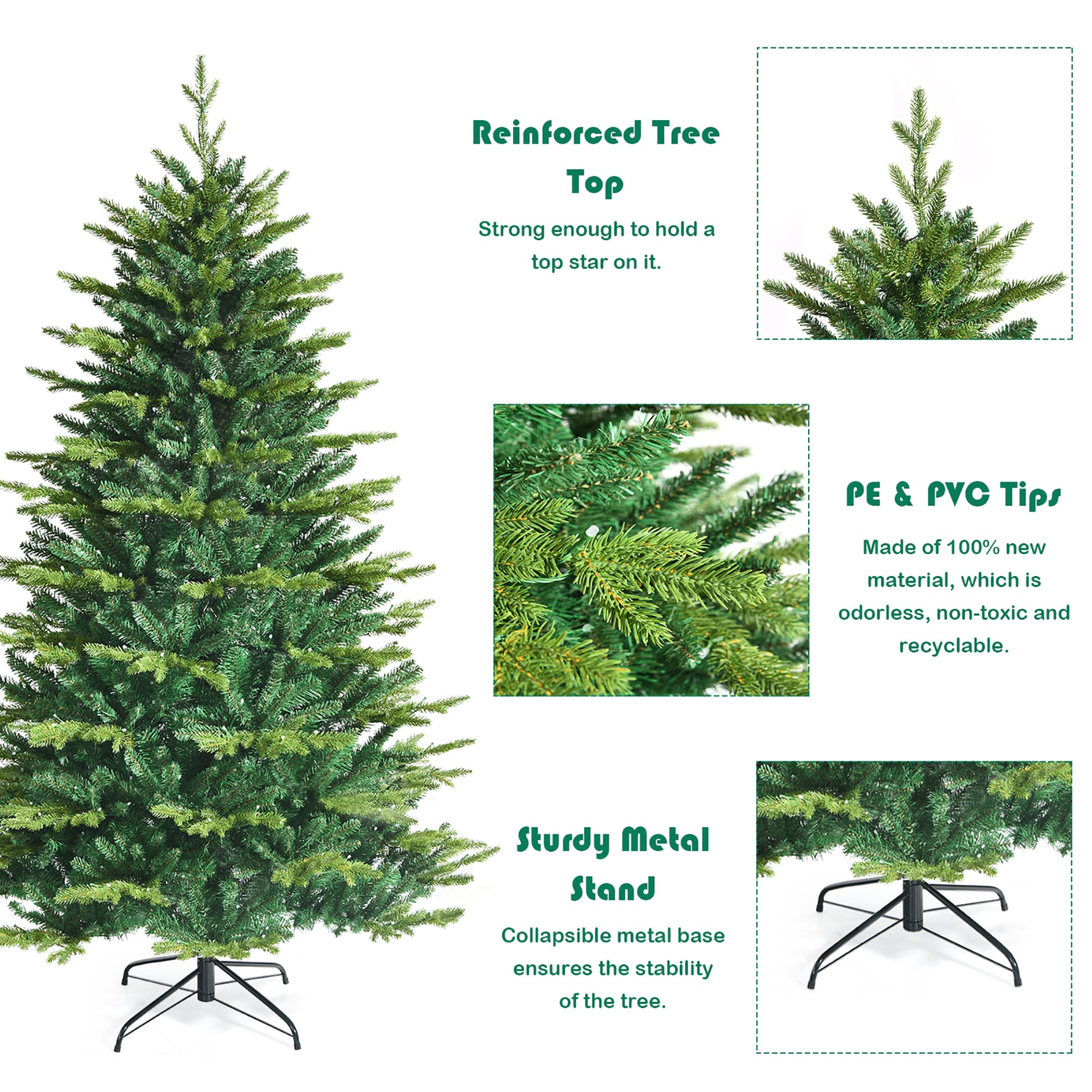 Costway CM23483US Artificial-Christmas-Trees - View #2