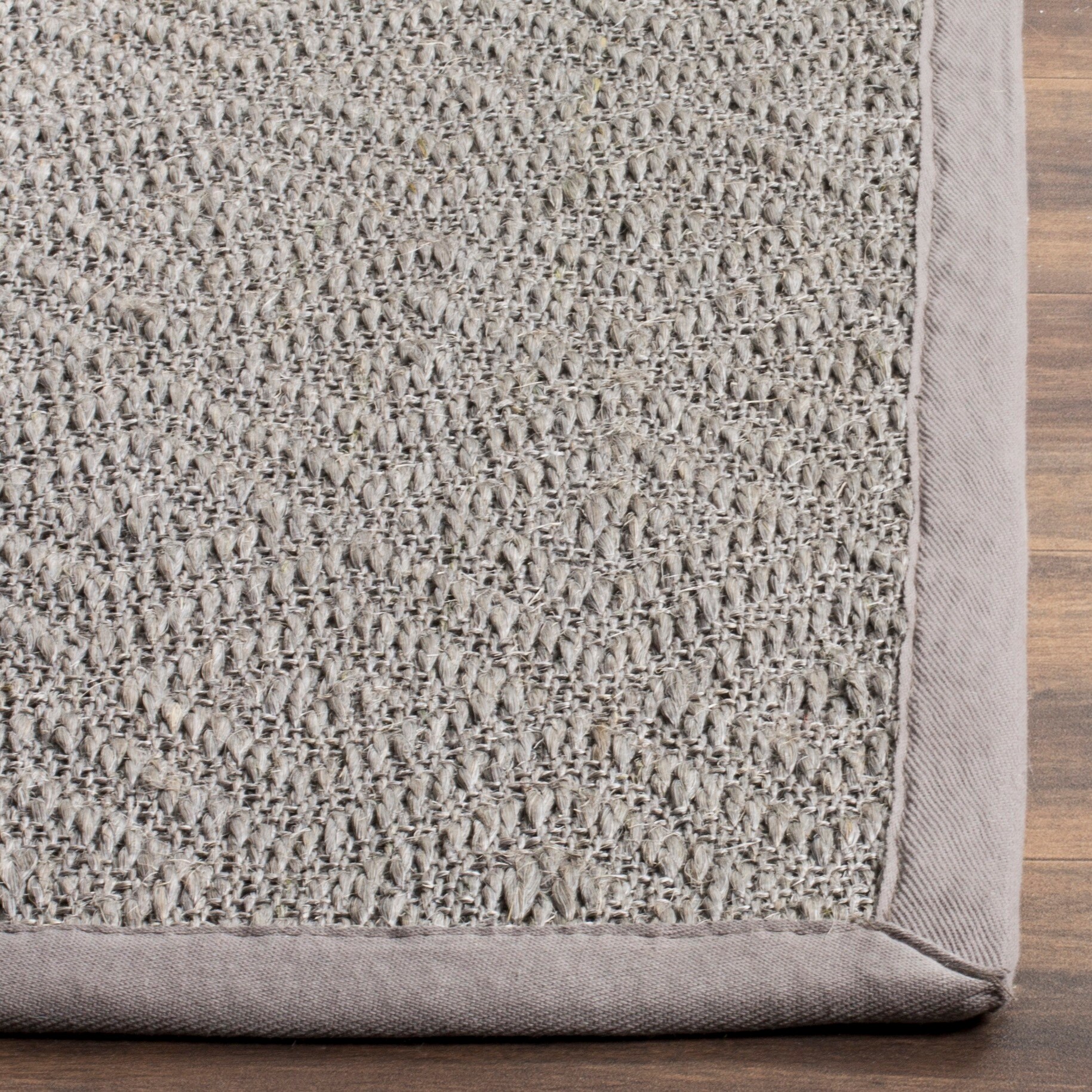 Handmade Gray Cotton 6' x 6' Square Area Rug