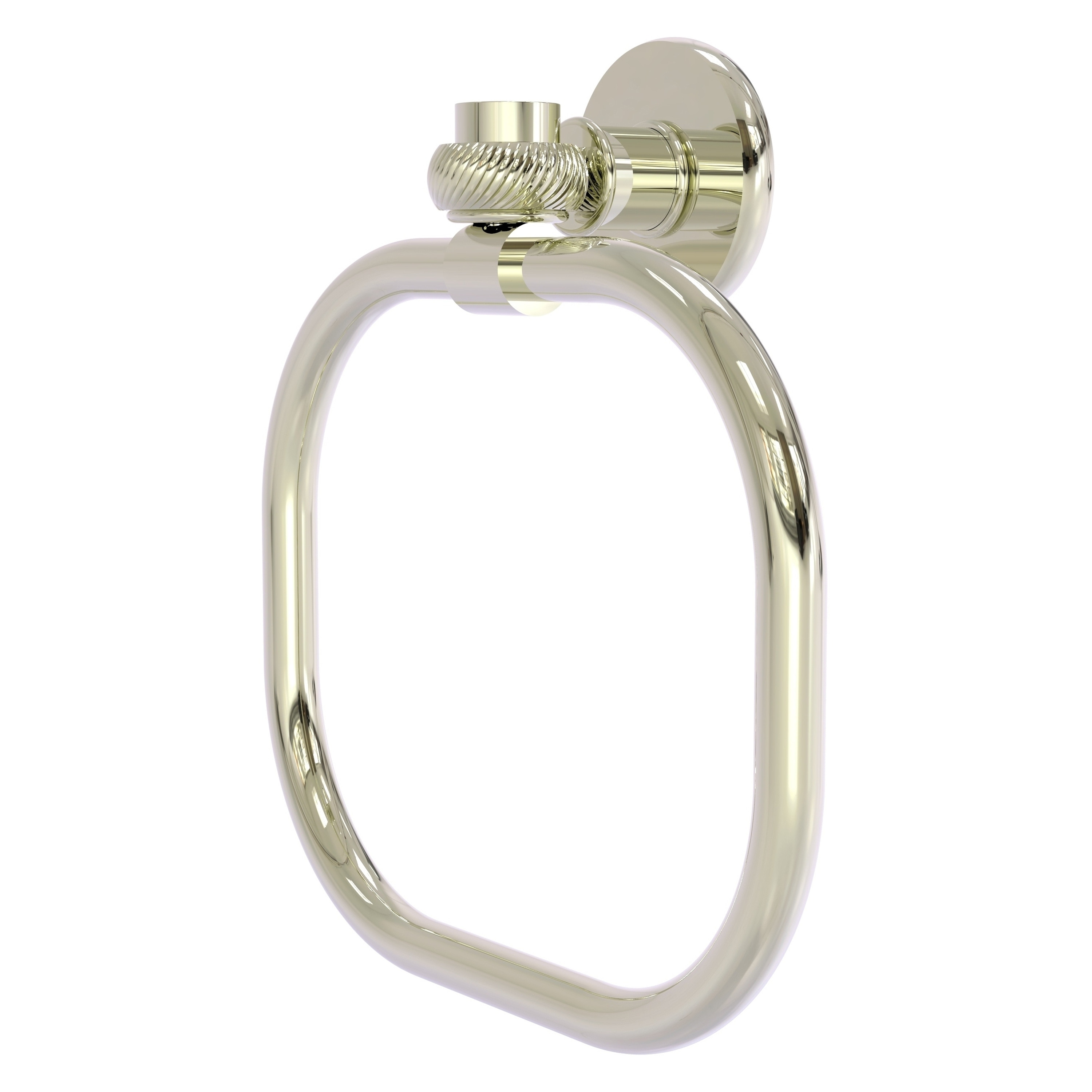 Allied Brass 2016T-PNI Continental Polished Nickel Wall mount Single Towel Ring