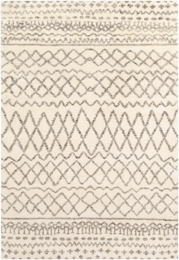 Surya Fez 9 x 12 Wool Cream Indoor Trellis Moroccan Area Rug in the ...