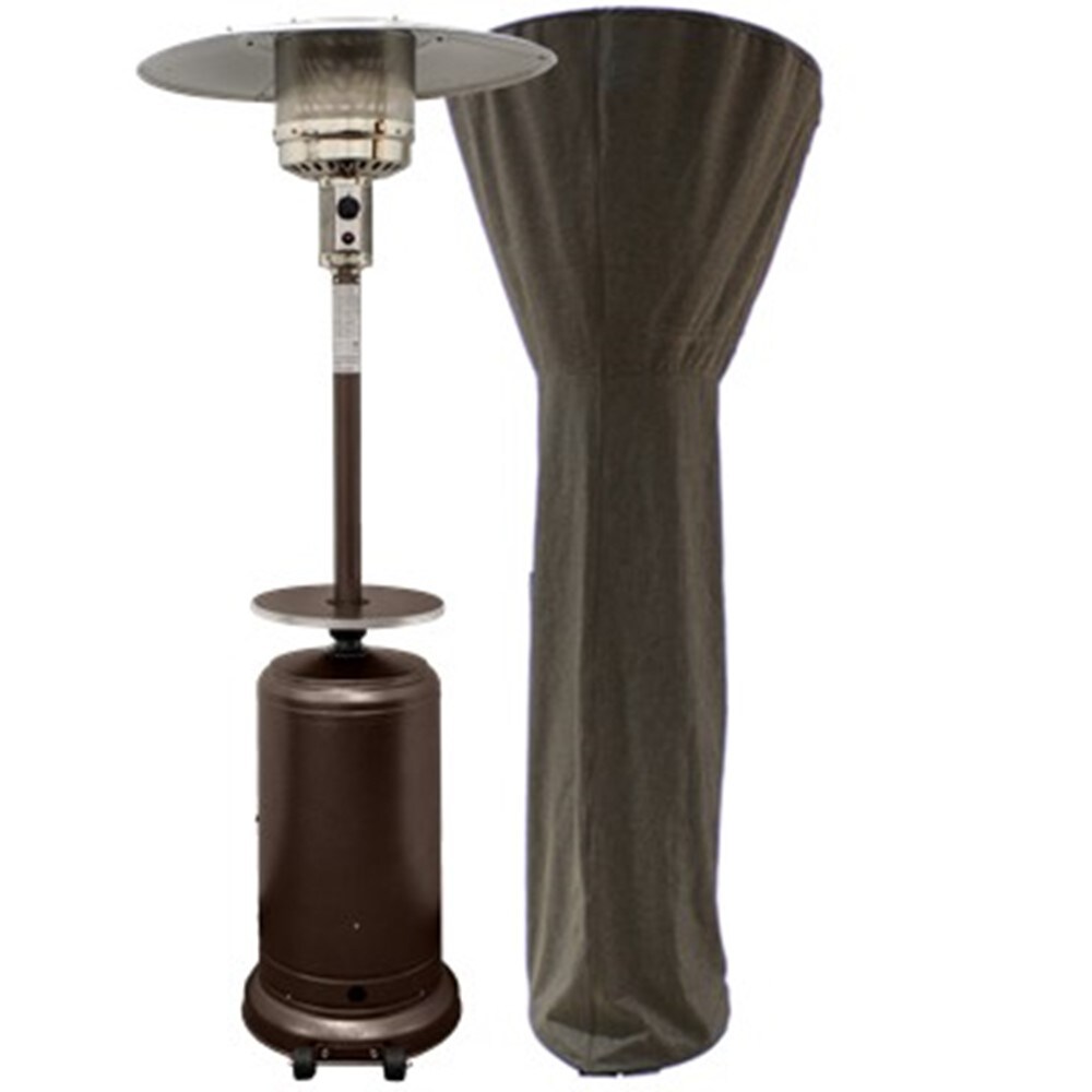 Tan Weather-Resistant Tall Patio Heater Cover with Zipper