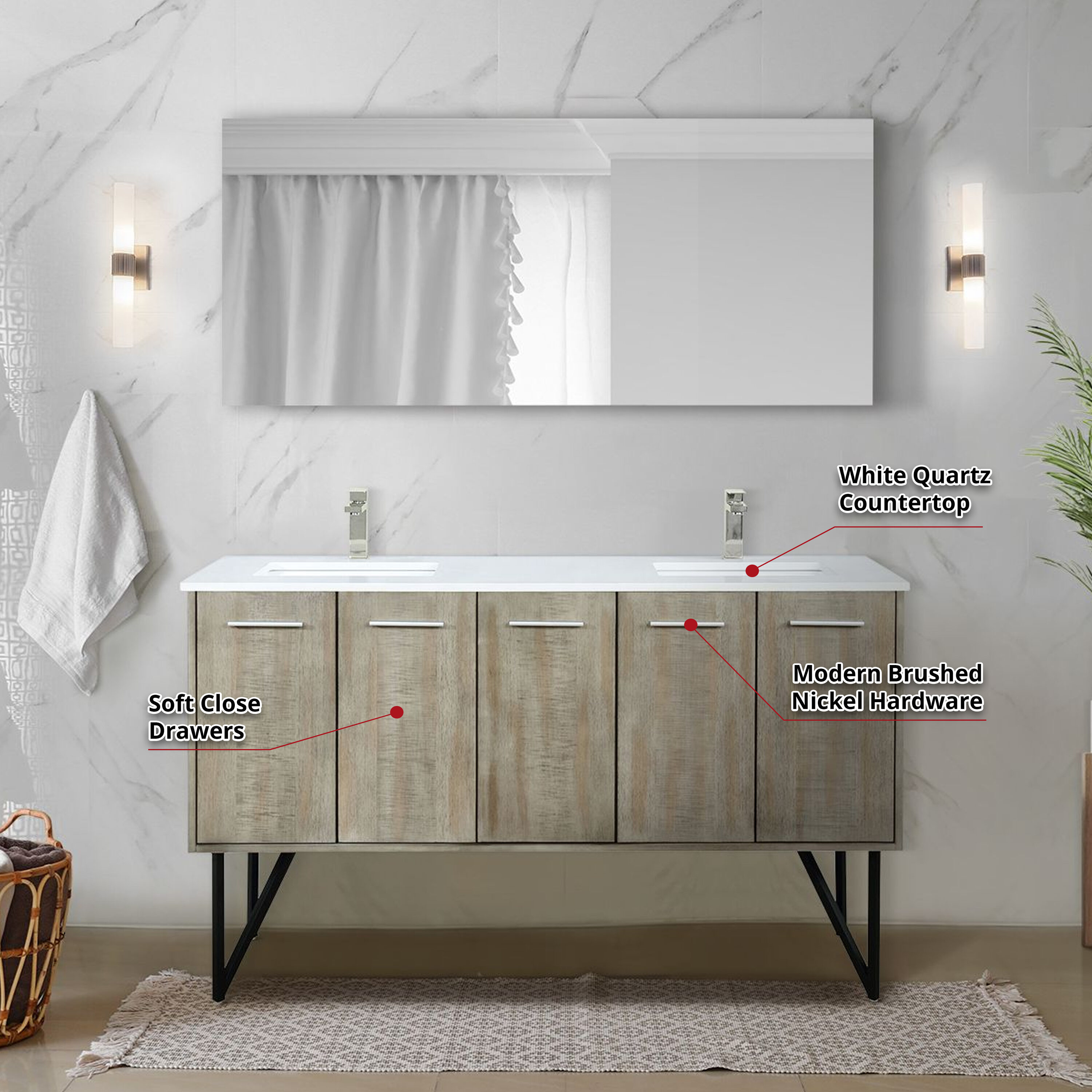 Lexora LLC60DKSOS000 Bath-Vanity-Combo - View #7