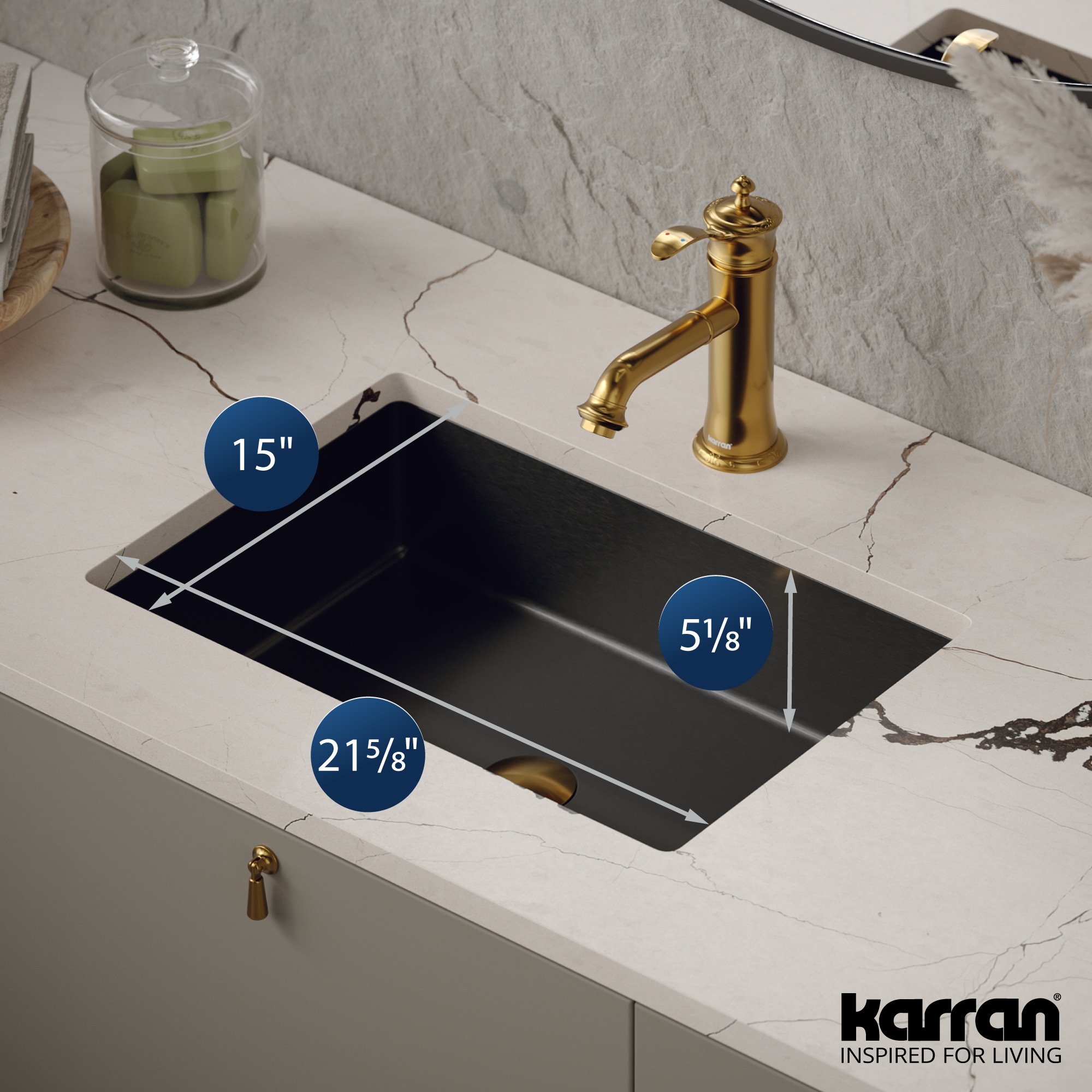 Karran CCU300GG Bath-Sink - View #4