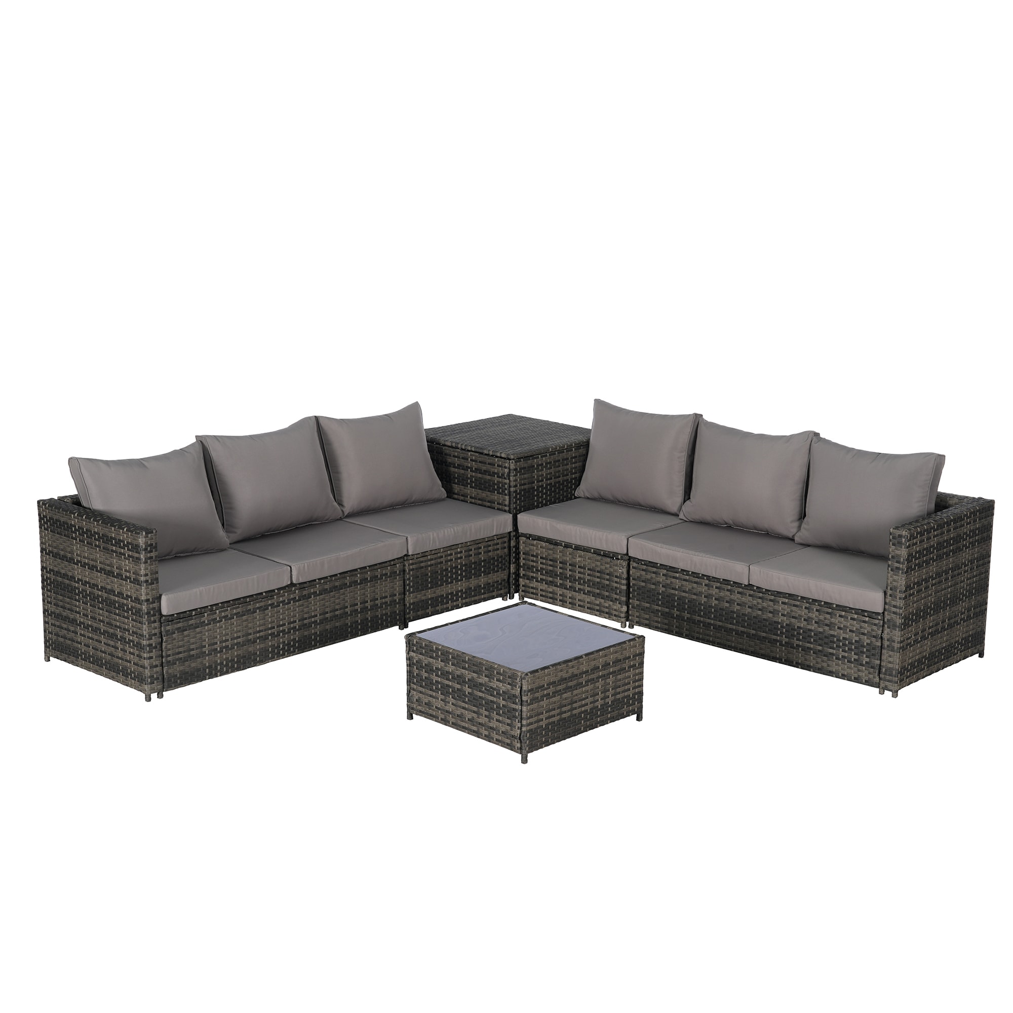 SINOFURN SYB670033GY Patio-Sofas-Daybeds - View #9