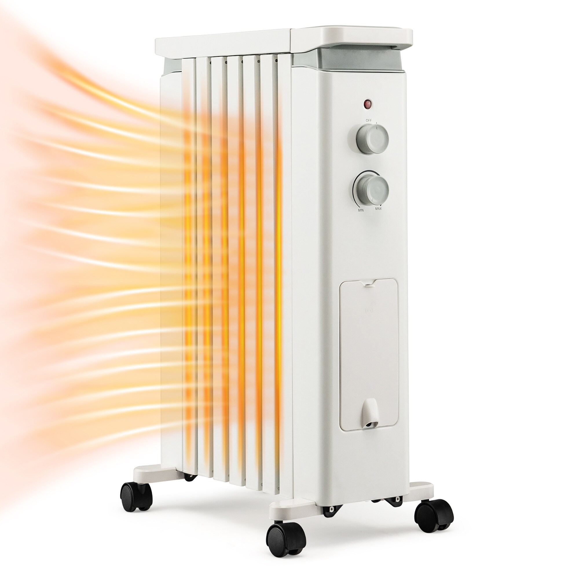 Costway SWL00045 Up to 1500-Watt Oil-filled Radiant Tower Indoor Electric Space Heater with Thermostat