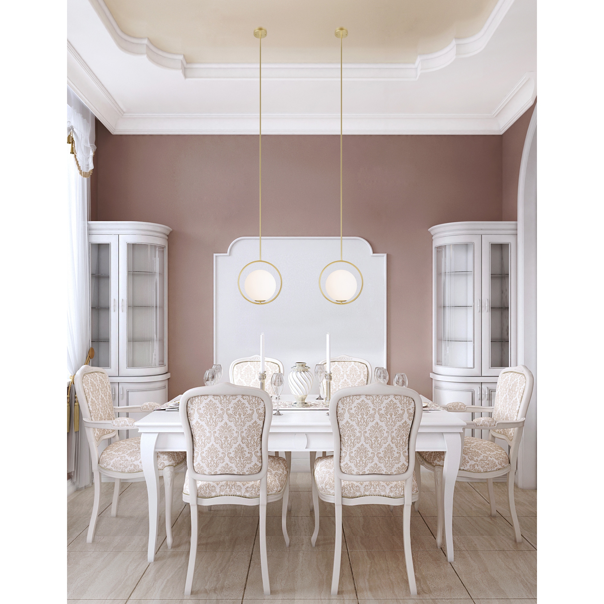 Celeste Gold Glass LED Mini Pendant Light