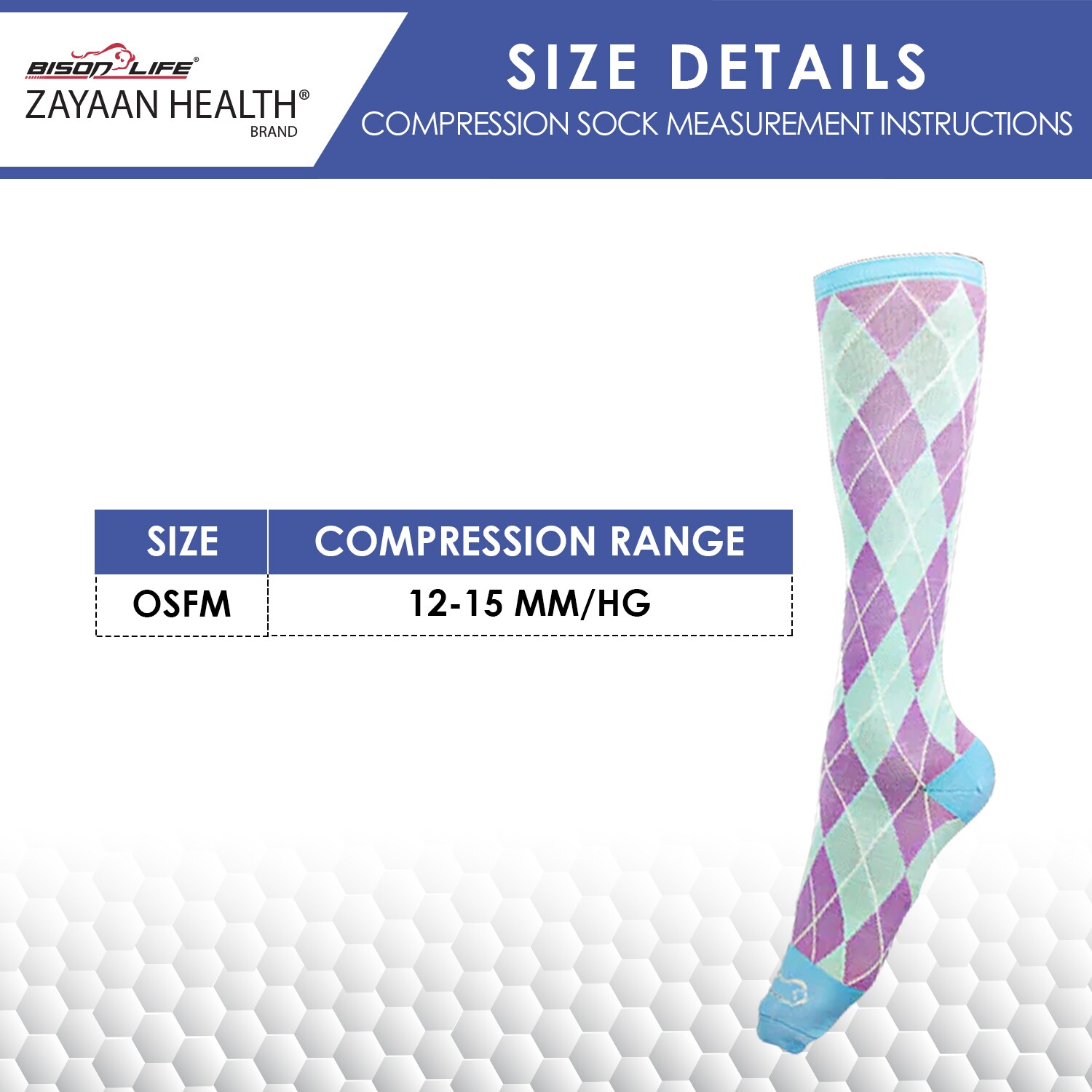 BISON LIFE BLZH-CSARG-2P-6 socks - View #2