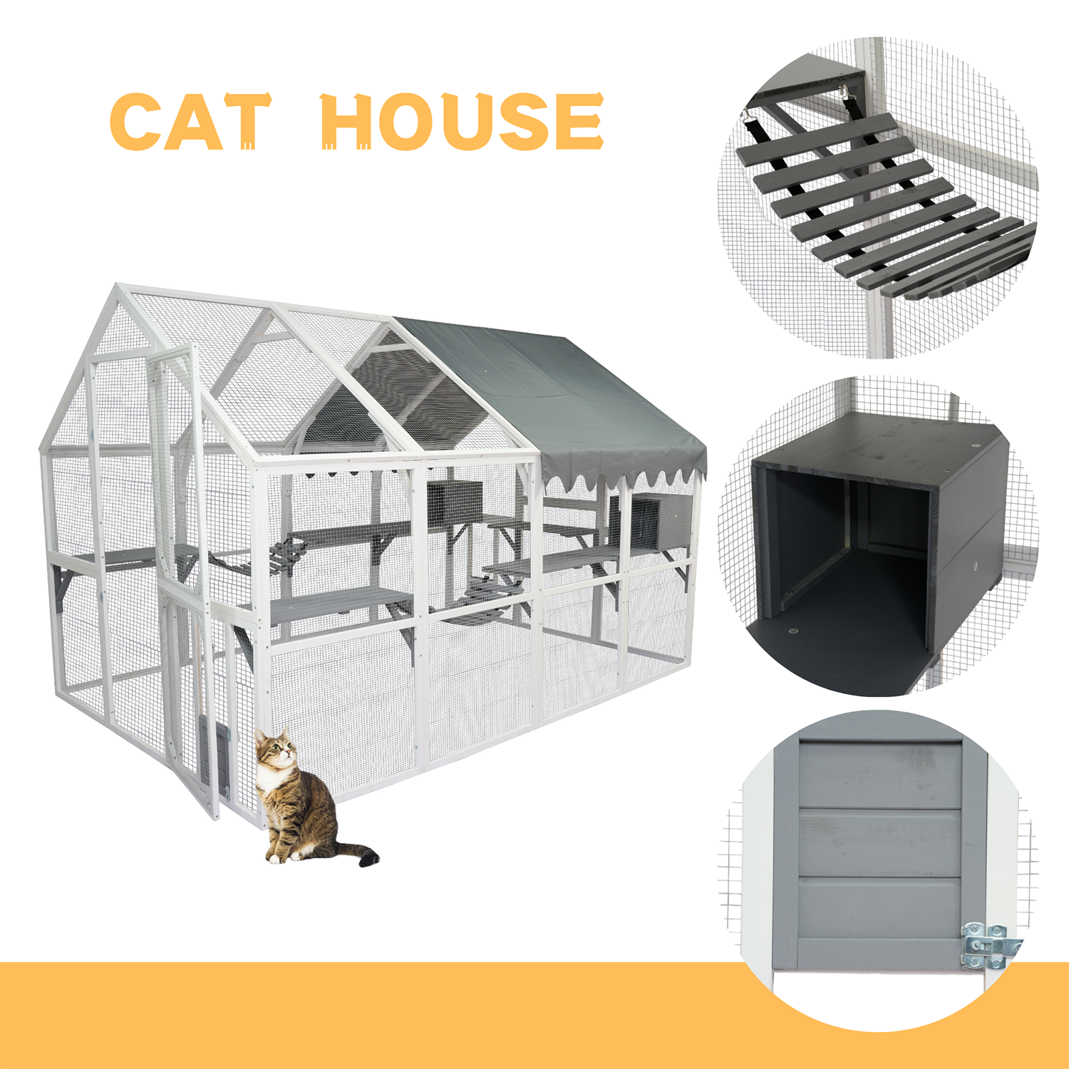 Mondawe MD-CH00030 Chicken-Coops-Rabbit-Hutches - View #3