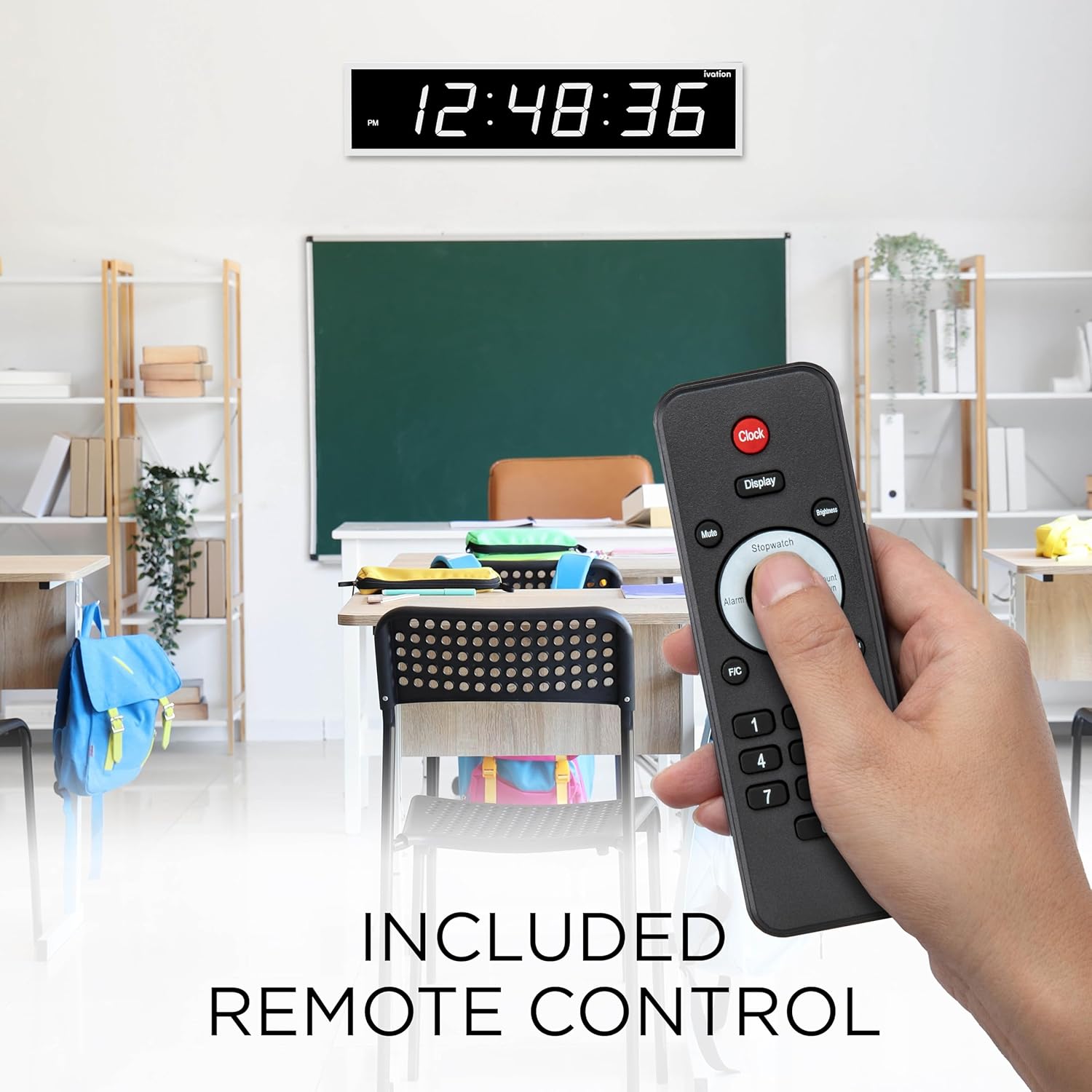 Ivation JID0148TWHT Indoor-Outdoor-Clocks - View #7