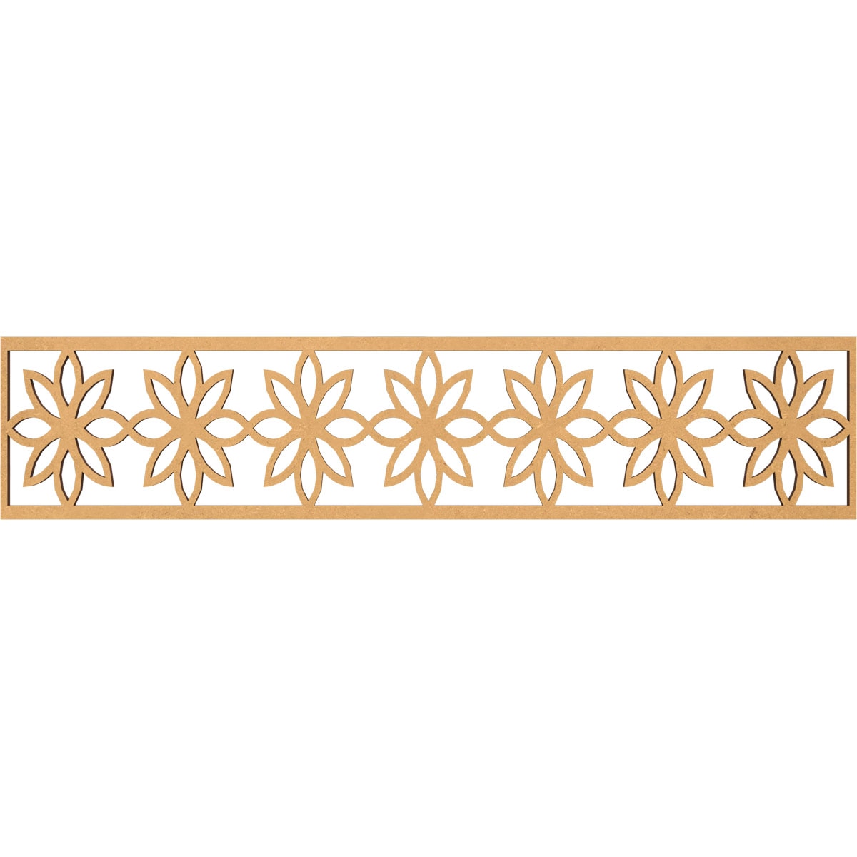 Ekena Millwork MLDB10X46DASMF Daisy Fretwork Flat Trim 10-in x 3.9-ft Brown Unfinished 2157801 Pierced Wall Panel Moulding