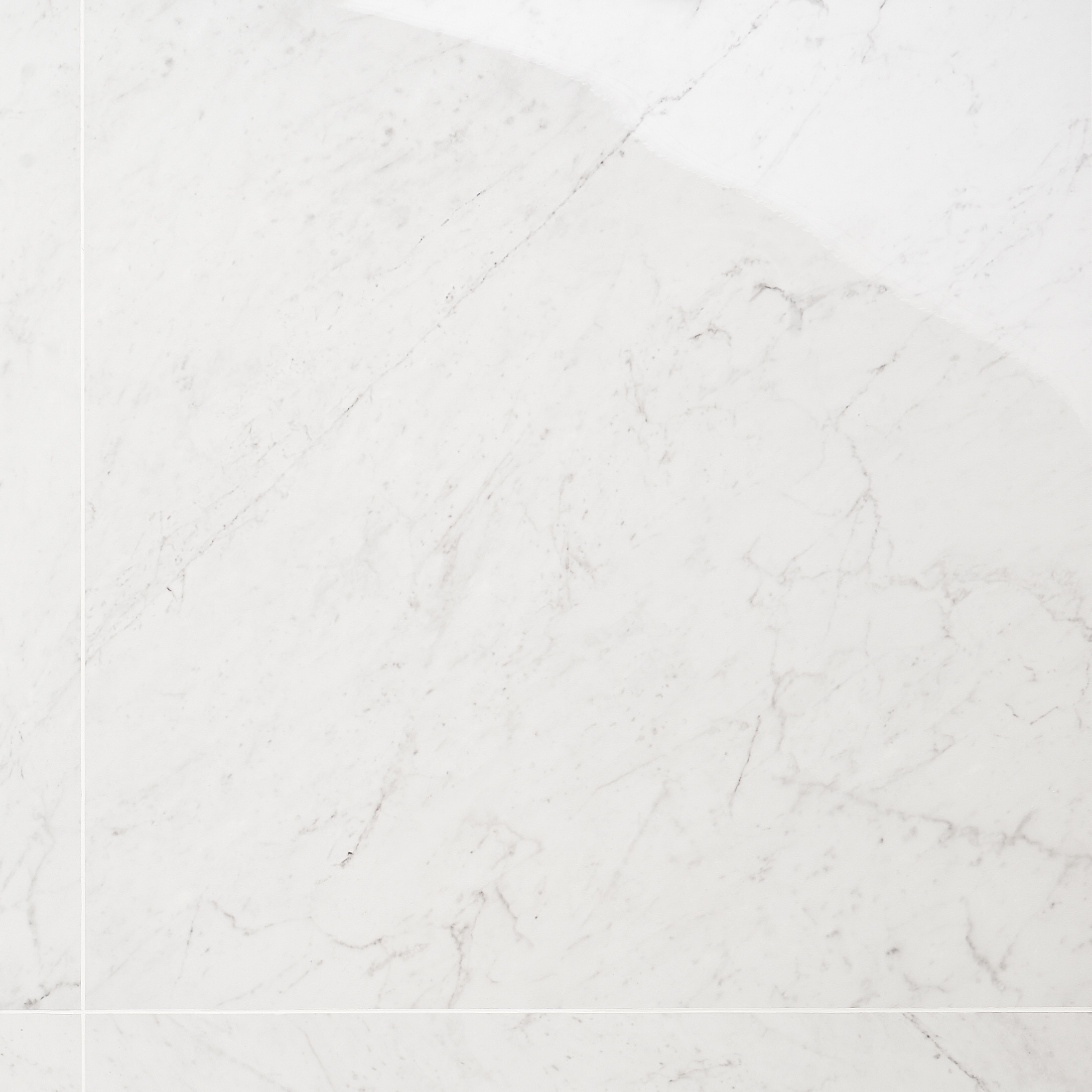 Saroshi 24" x 24" Polished White Marble Look Porcelain Tile