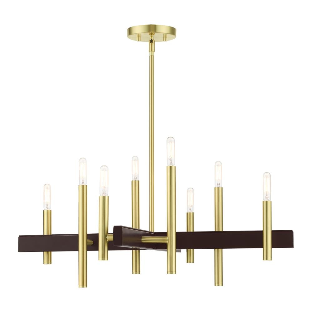 Livex Lighting Denmark 8-Light Satin Brass Modern/Contemporary Damp ...