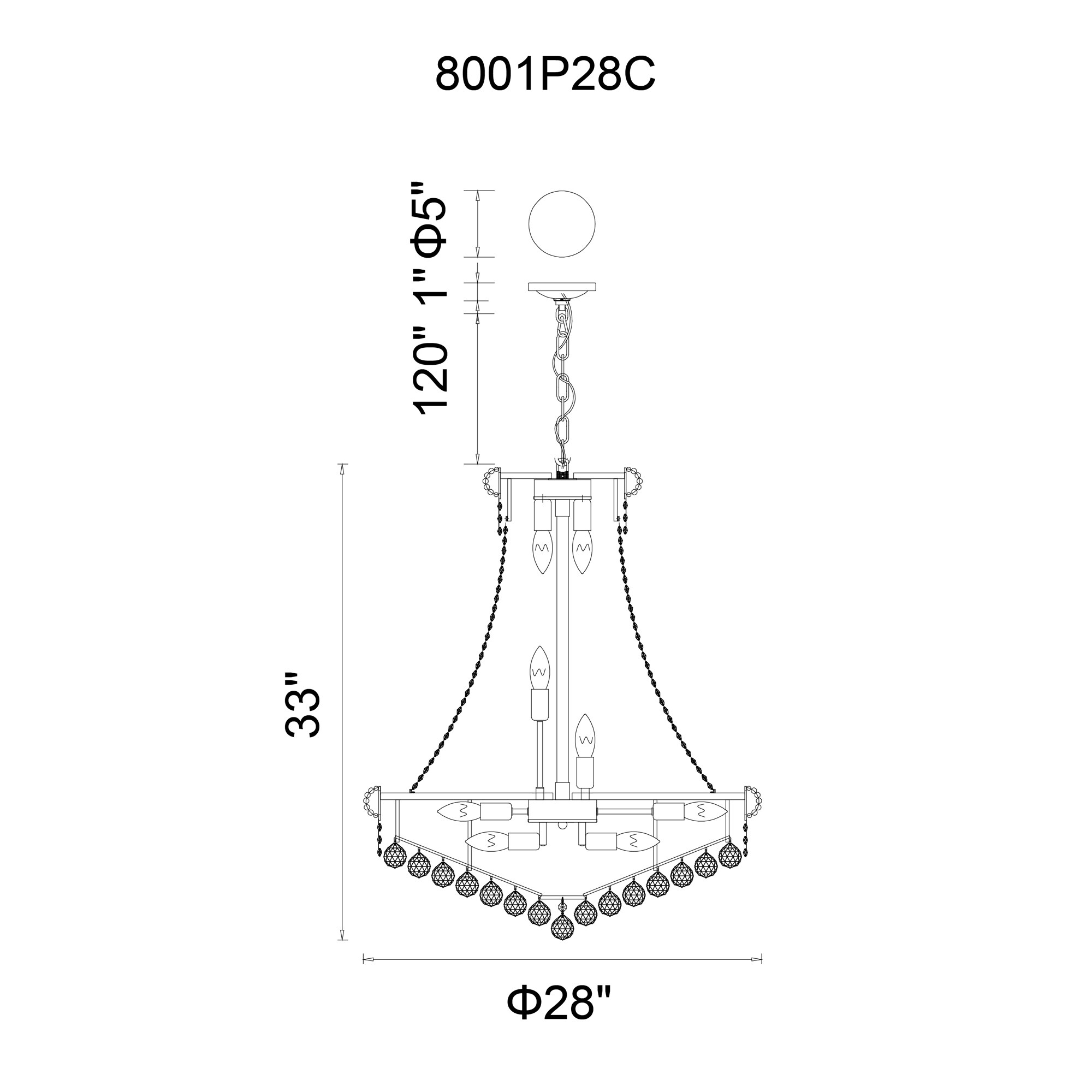 CWI Lighting 8001P28G b090015 - View #8