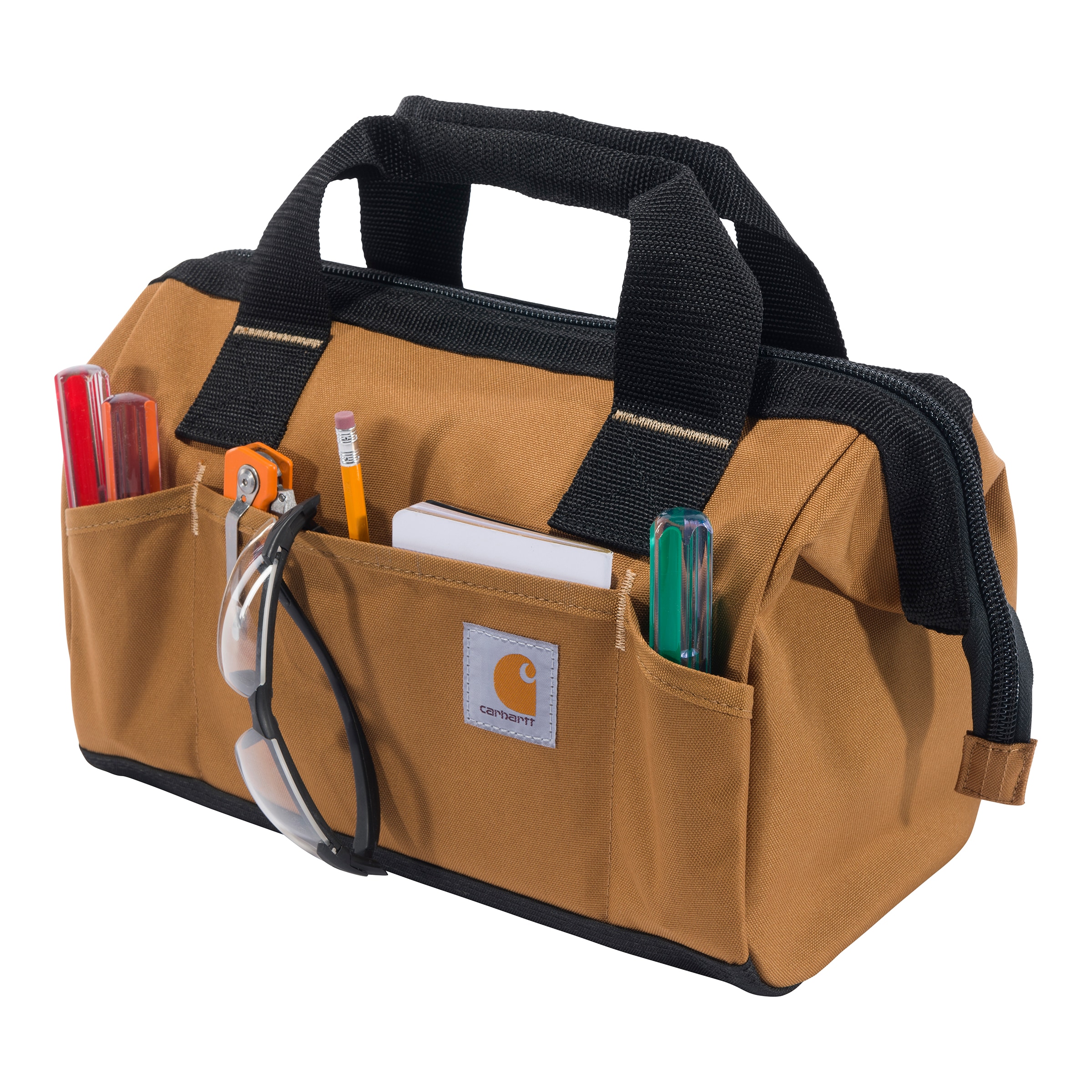 Carhartt 13-Inch 15 Pocket Midweight Tool Bag Carhartt Brown Polyester ...