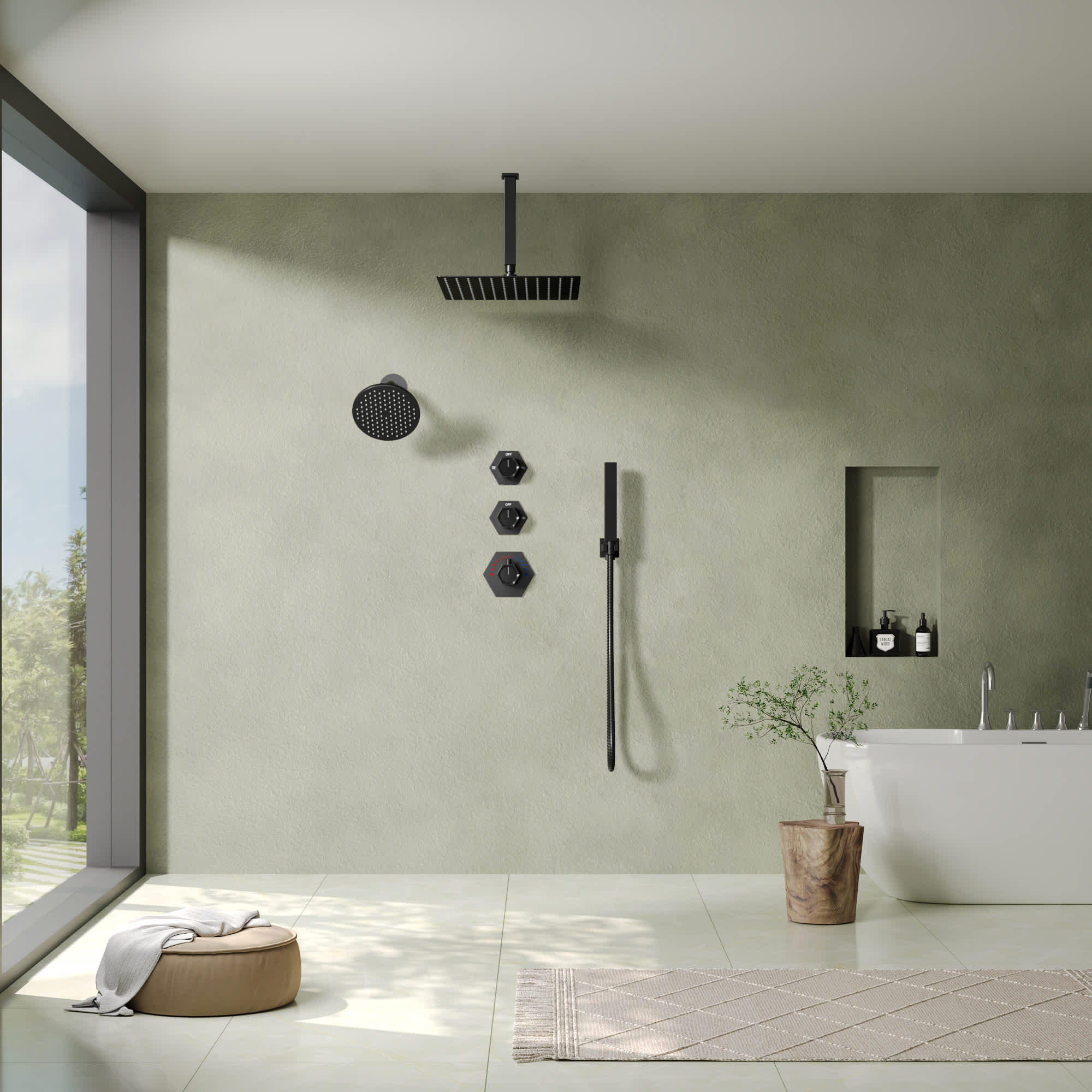 EVERSTEIN SFS-1041-BK12 Tub-Shower-Faucets - View #11