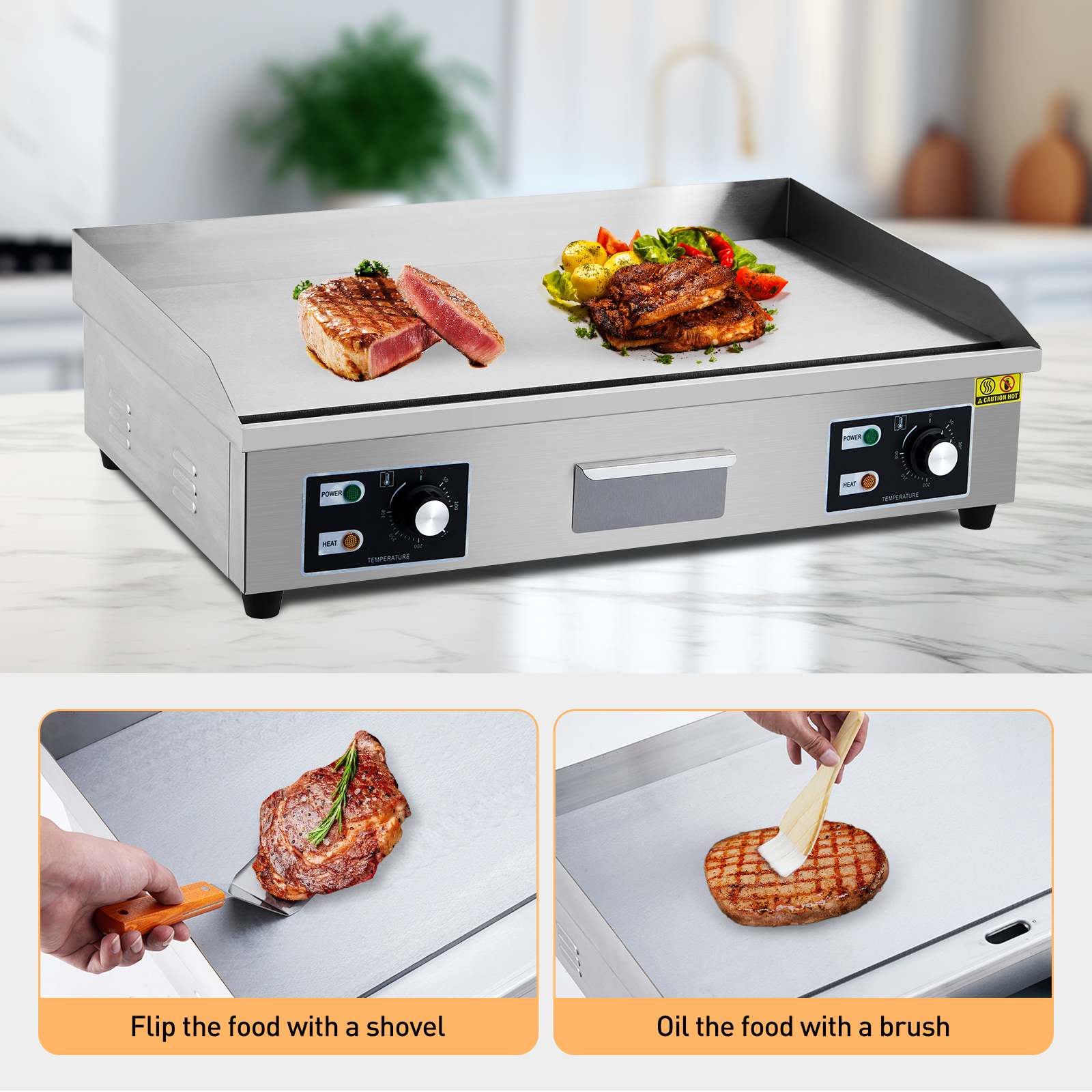 Removable Handles Ceramic Electric Griddle Presto Ceramic Griddle