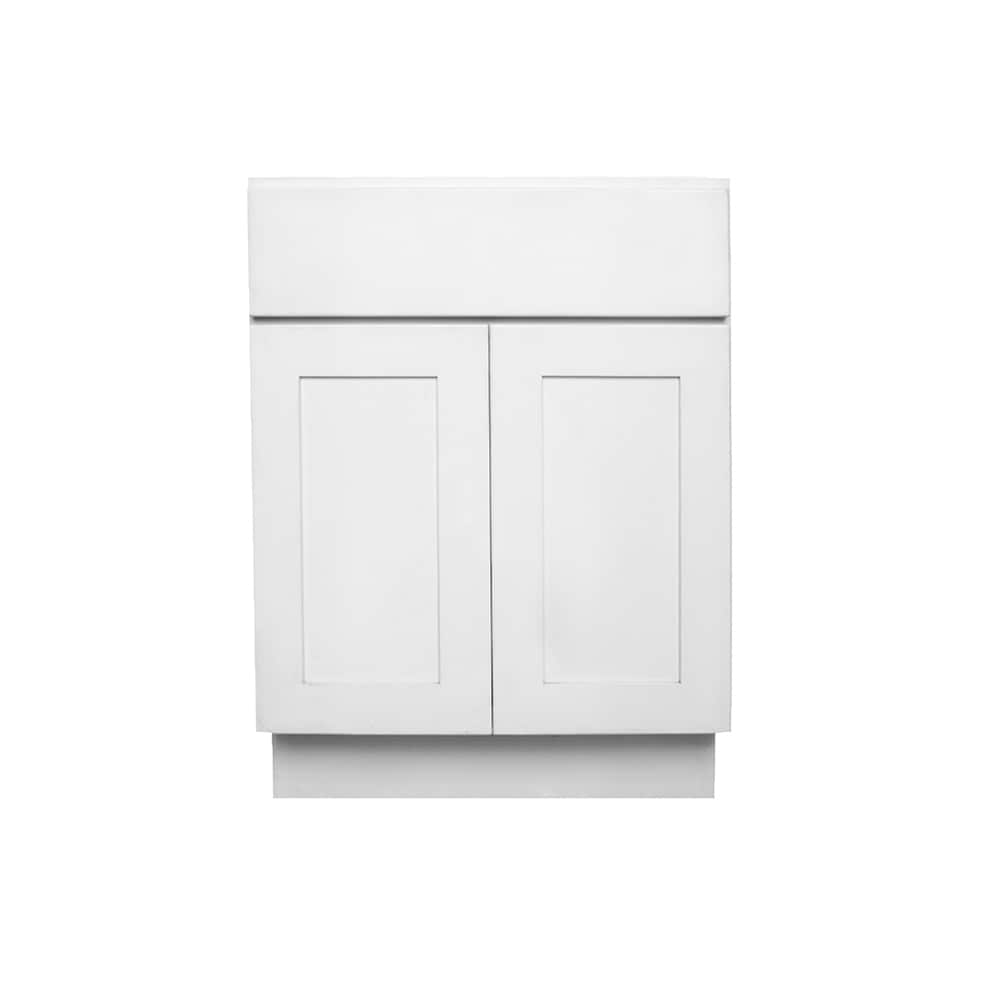 RELIABILT LS-SW-B27B Fairplay 27-in W x 34.5-in H x 24-in D White Base Ready to assemble Plywood Cabinet (Recessed Panel Shaker)