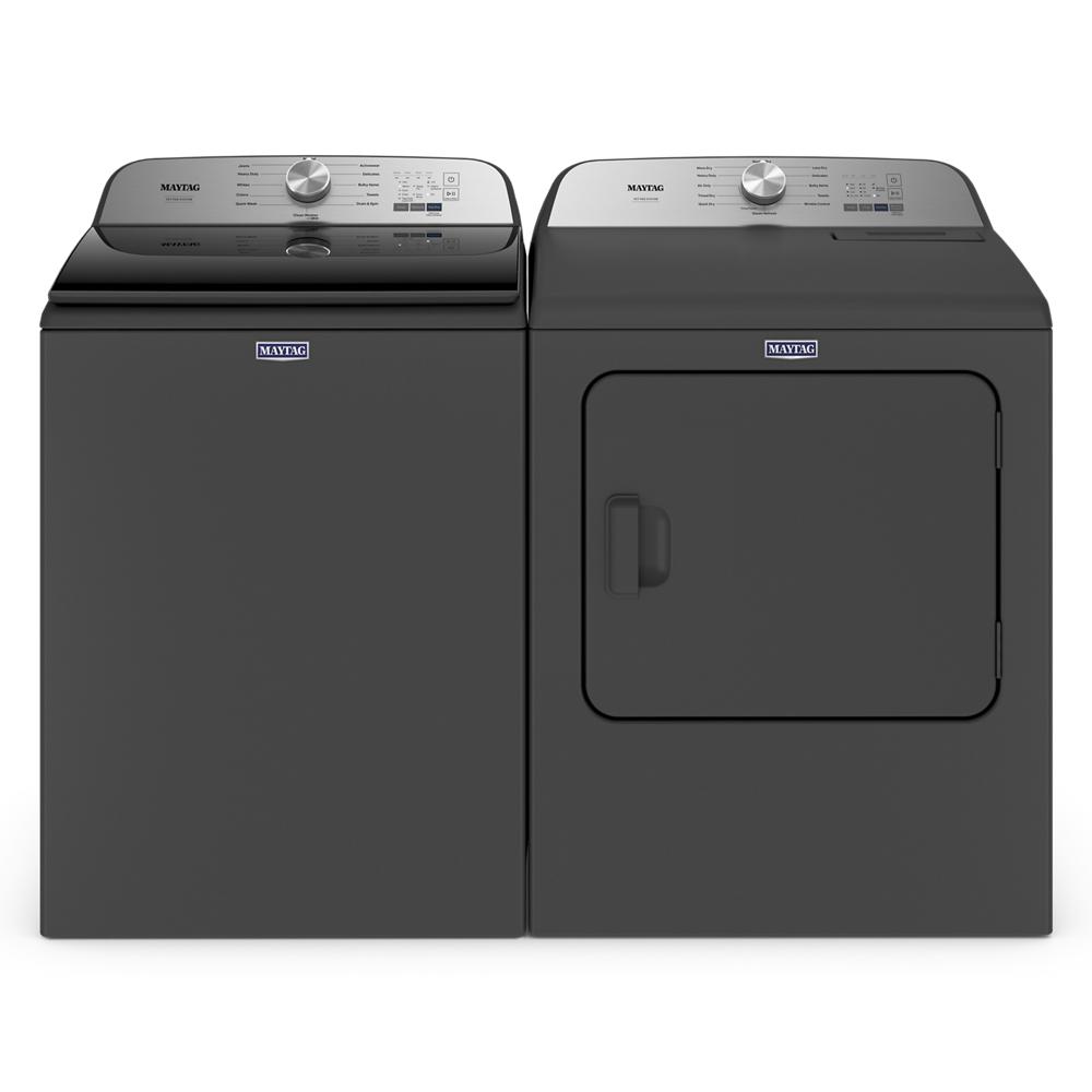 GE Profile 5.3-cu ft High-Efficiency Agitator Washer and Electric Steam Dryer Set in Diamond Gray