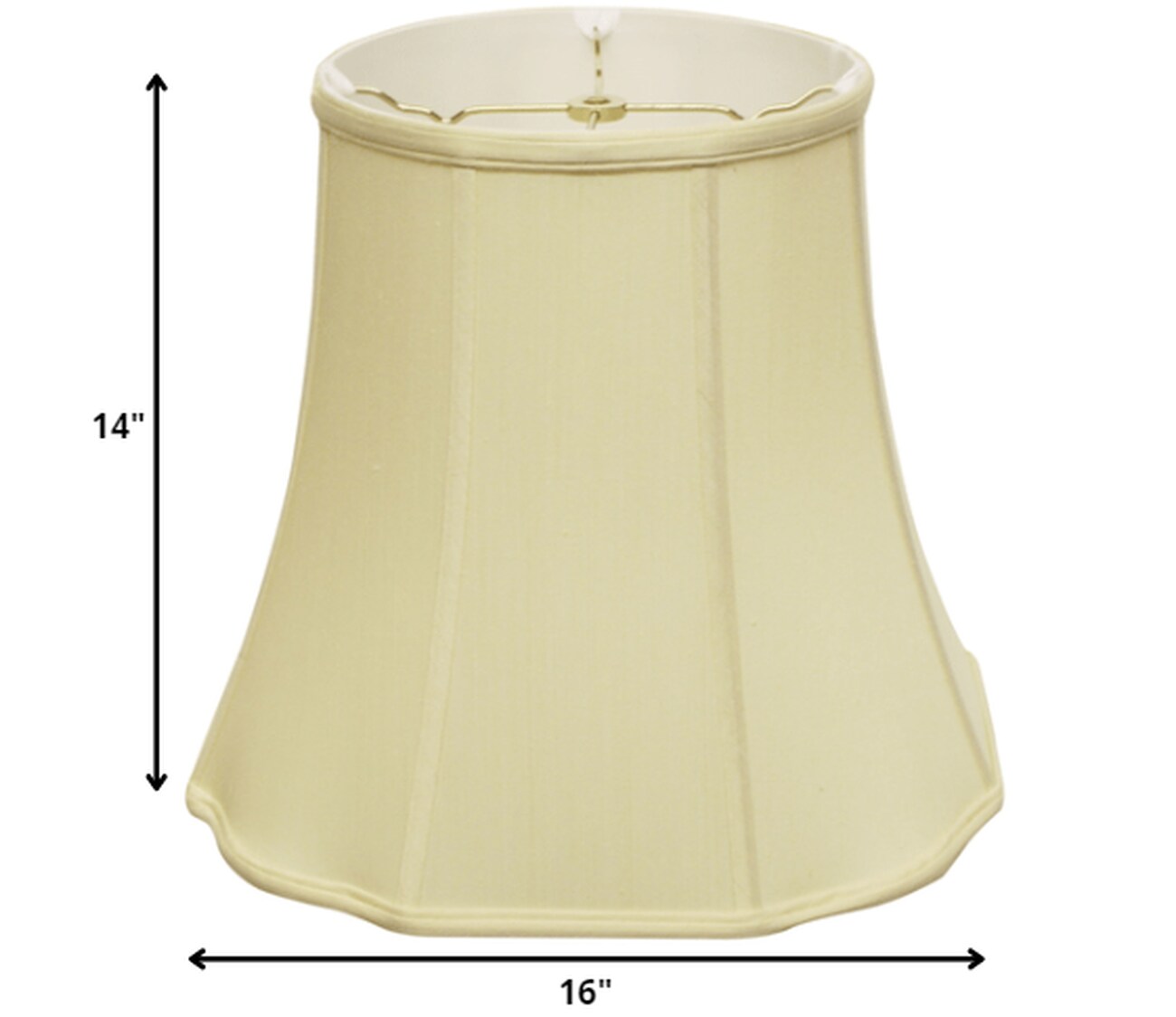 HomeRoots 14-in x 16-in White Fabric Bell Lamp Shade at Lowes.com