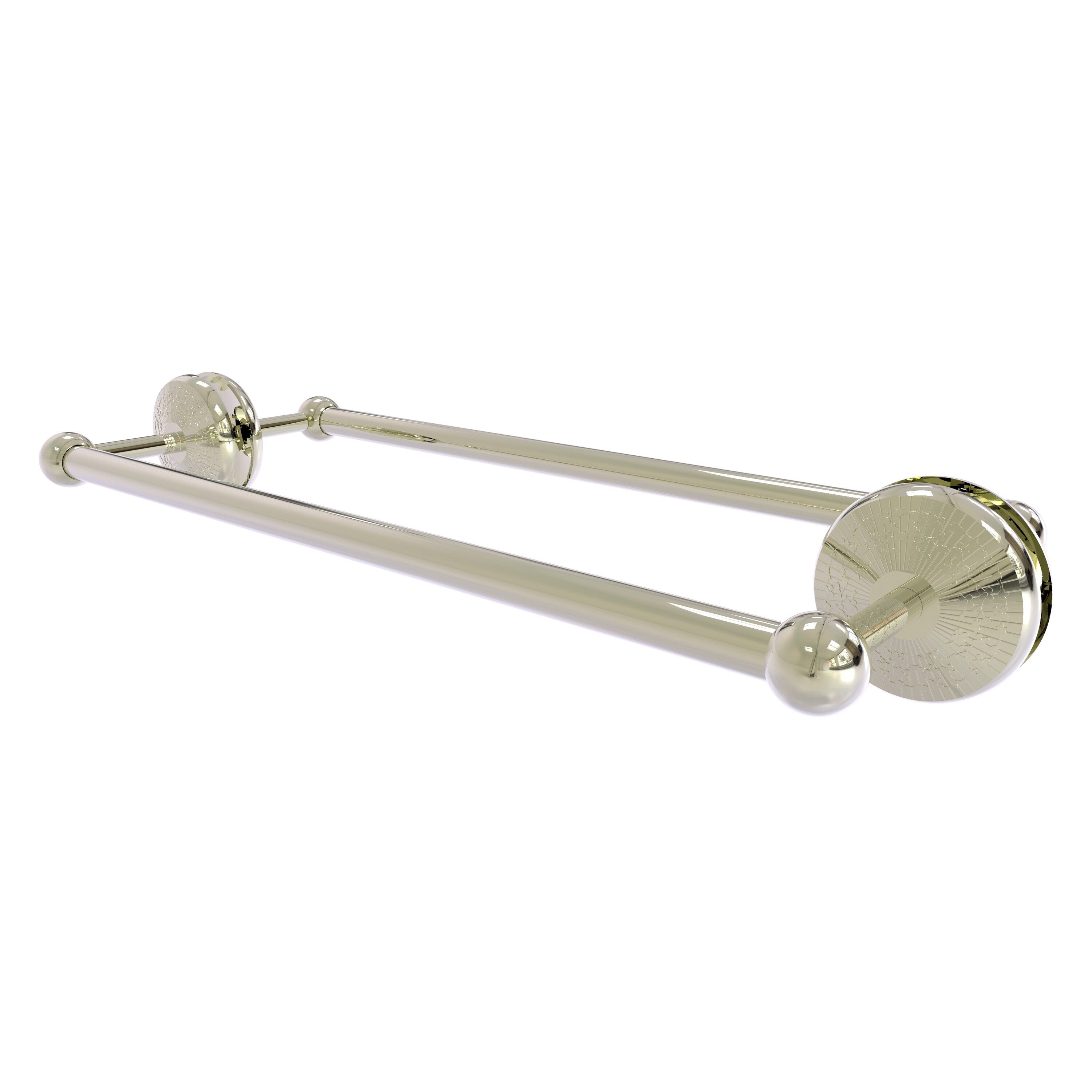 Allied Brass MC-41-BB-18-PNI Monte Carlo 18-in double Polished Nickel Wall mount Double Towel Bar