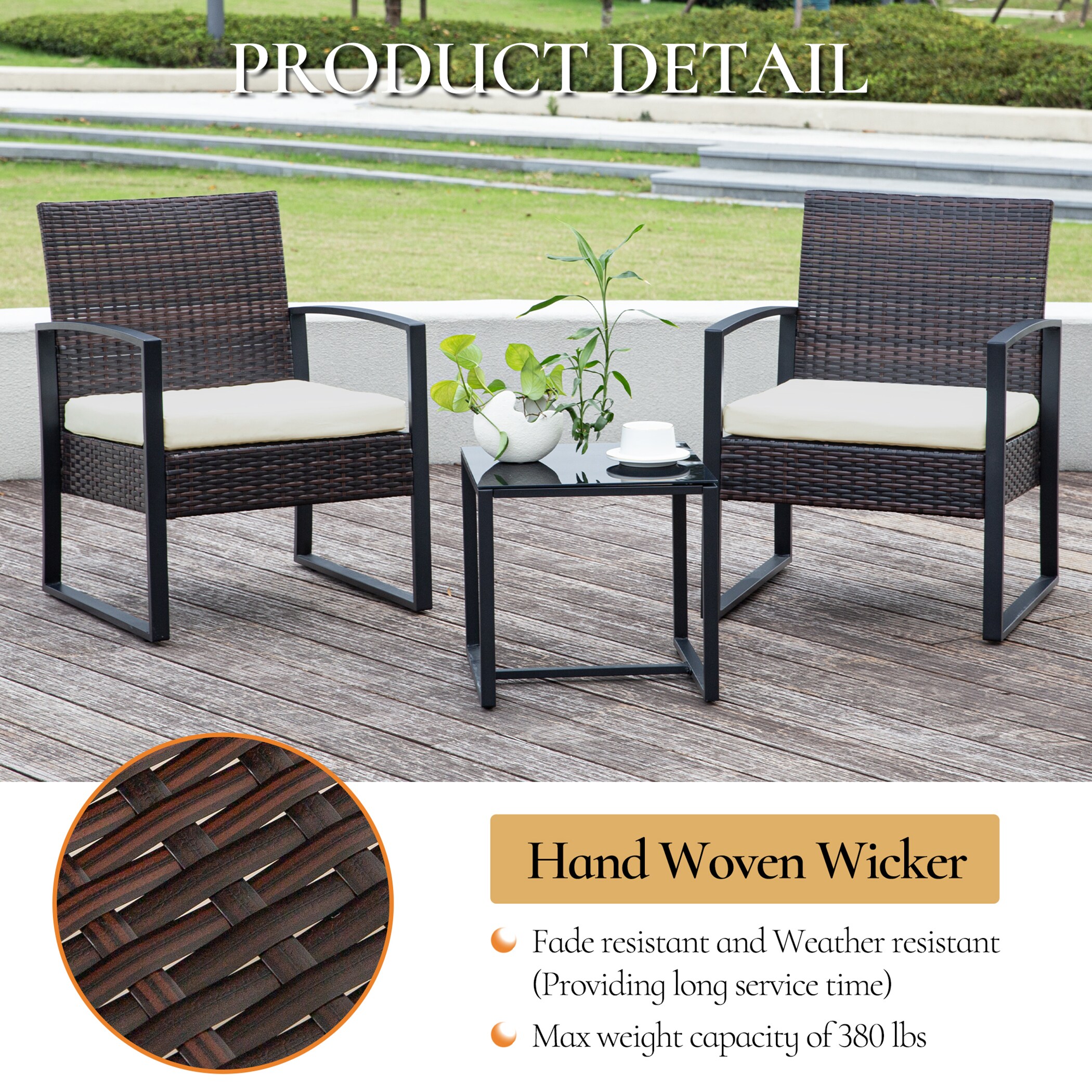FOREST HOME HB002-BKGY Patio-Conversation-Sets - View #9