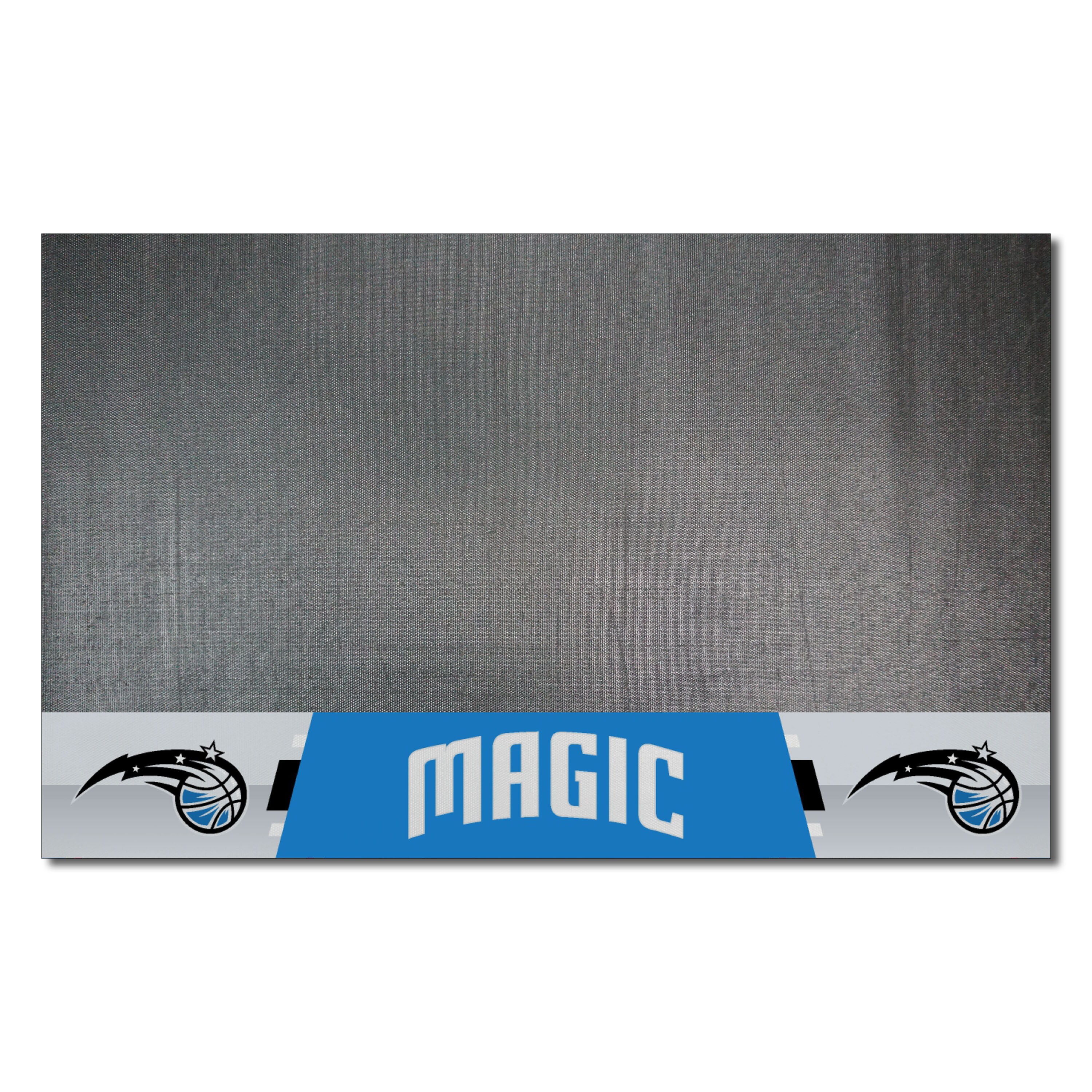 FANMATS 14216 Orlando Magic Grill Mat Black Vinyl Rectangular Grill Mat