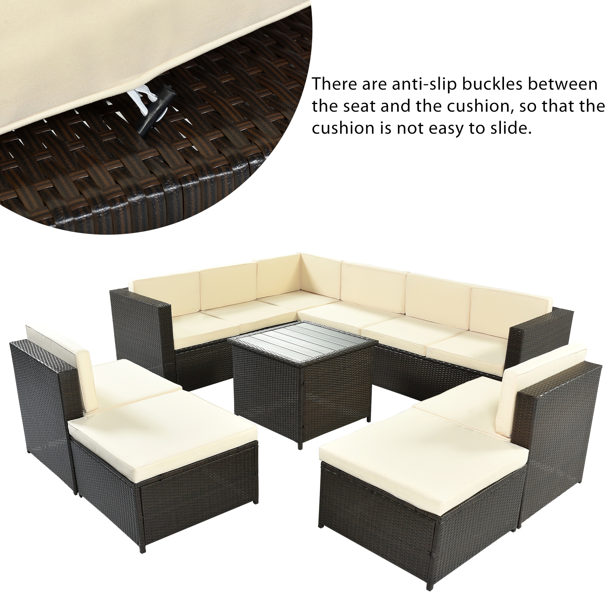 Clihome TM-06SH8-AWH Patio-Conversation-Sets - View #6
