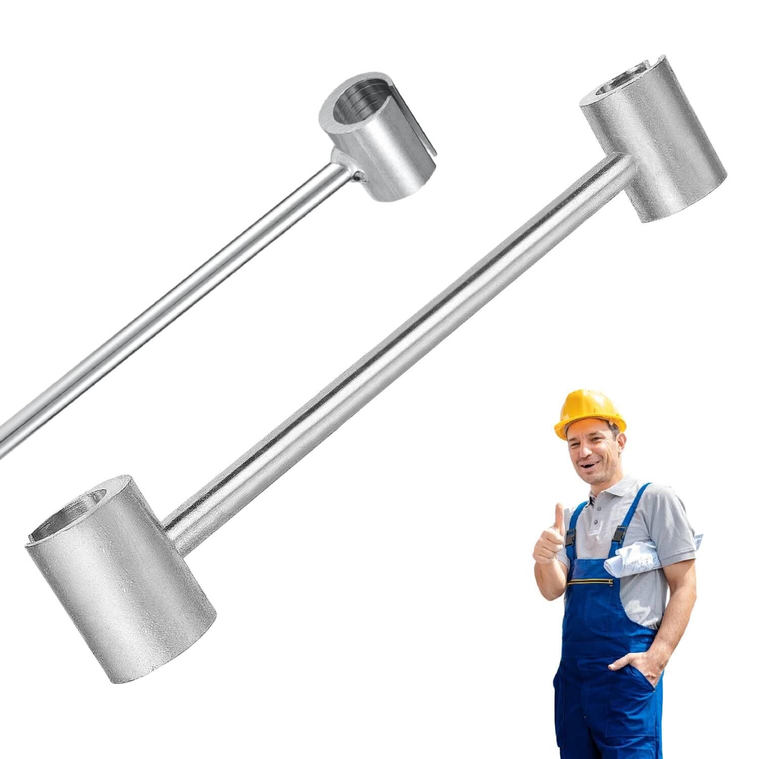 Ahfiwaso  Door Hinge Adjustment Tool Steel Double Ended Spanner for Repair and Alignment Fits 14 to 18 mm Hinges Ergonomic Hand Tool for Fire