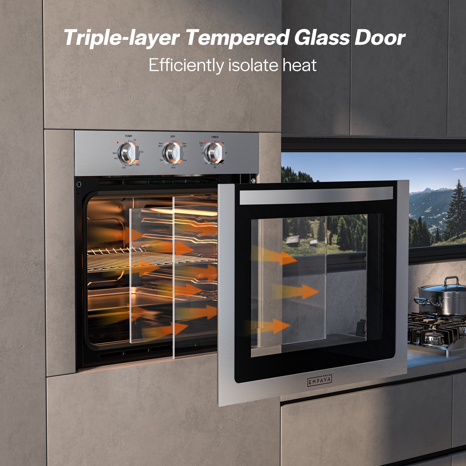 Empava EMP-24WOE40L Swall-Elec-Oven - View #7